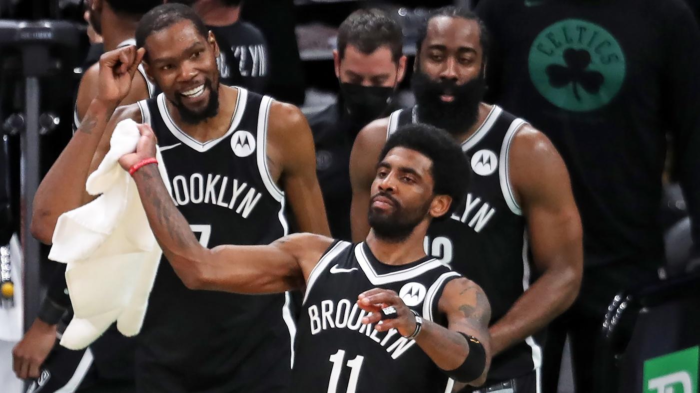 Suns' Kevin Durant has fond memories of Nets tenure with Kyrie Irving, James Harden despite 'dysfunction'