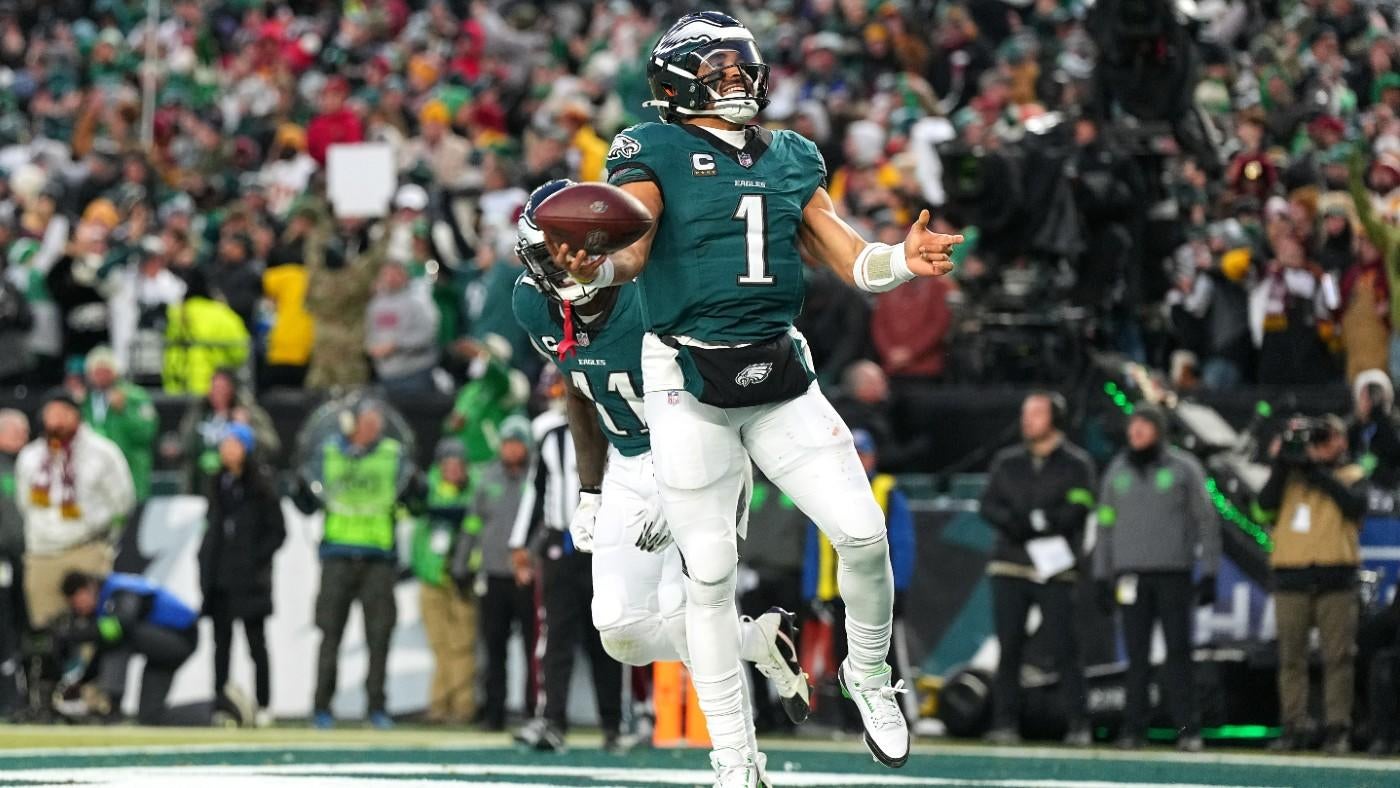 Eagles' Jalen Hurts sets several NFL playoff records in blowout win vs. Commanders in NFC Championship Game