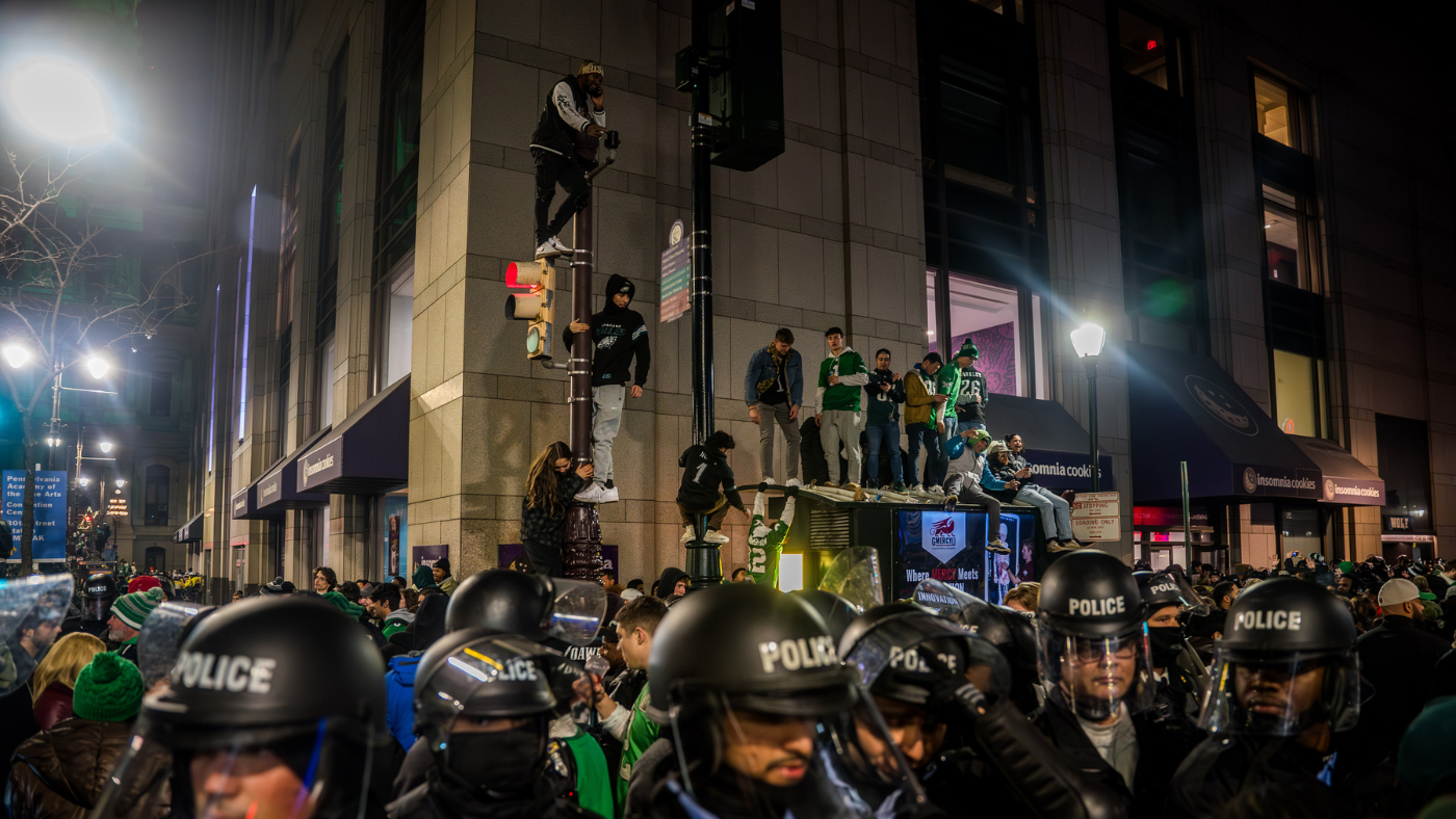 Temple student, 18, dies after falling from street pole during Eagles NFC Championship celebration