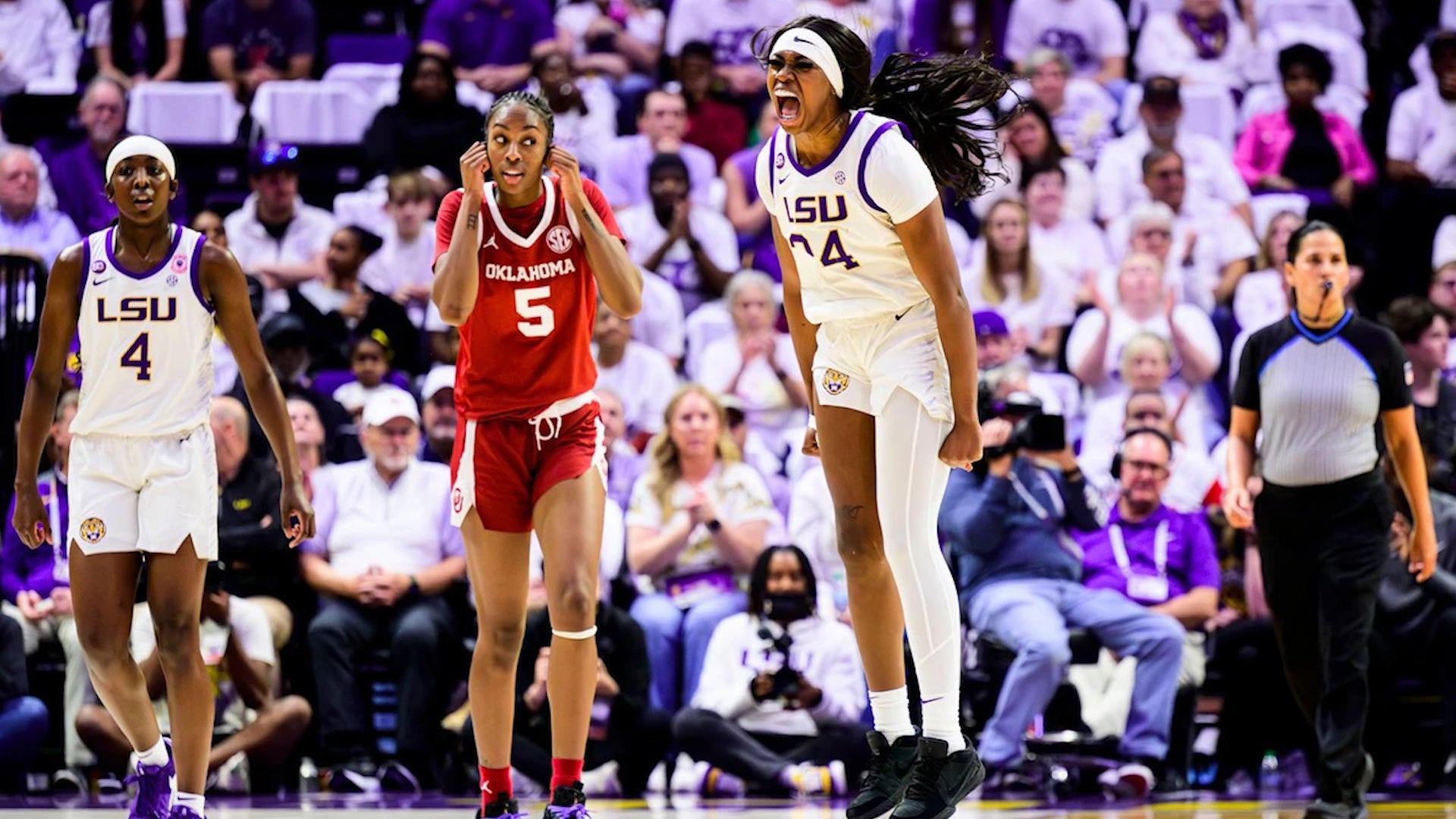 No. 7 LSU Outlasts No. 13 Oklahoma 107-100