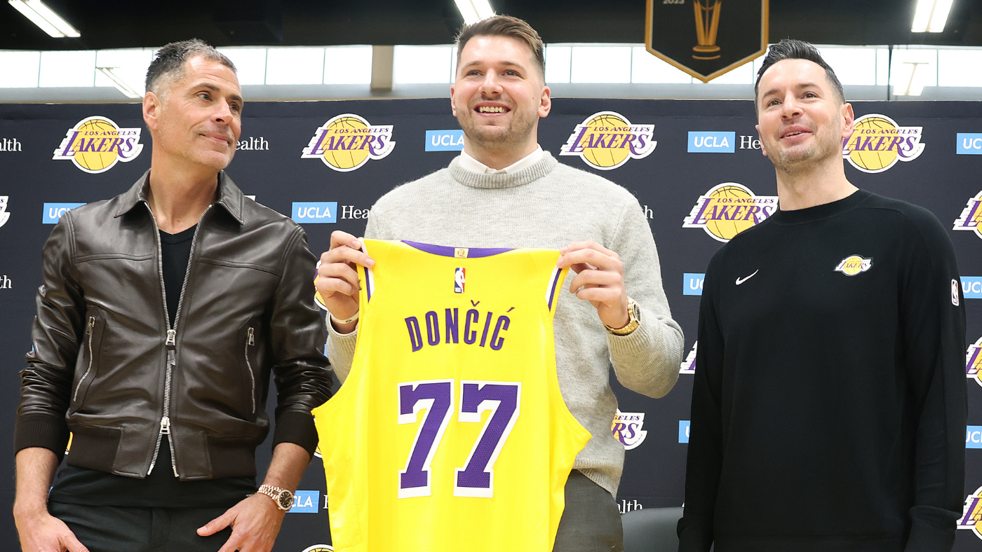 Lakers introduce Luka Doncic as new face of franchise, saying a lot about team's future and LeBron's present