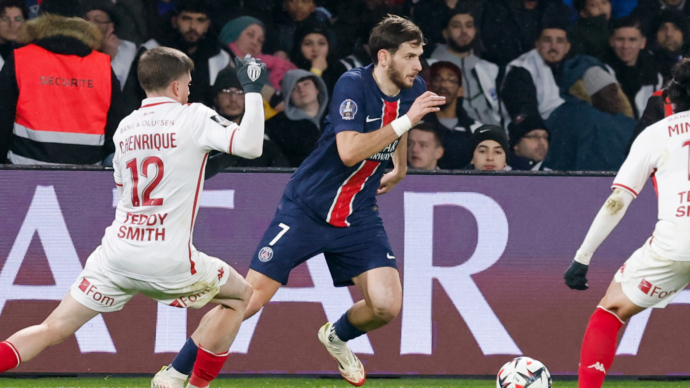 Khvicha Kvaratskhelia's first PSG goal inspires Ligue 1 Monaco rout ahead of all-French UCL tie vs. Brest