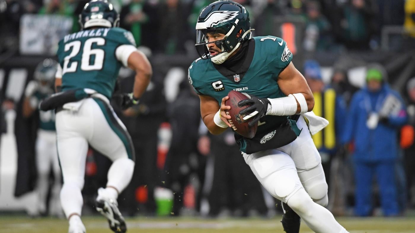 NFL player props, Super Bowl 59 picks, Chiefs vs. Eagles parlay, betting odds, top AI predictions for Hurts