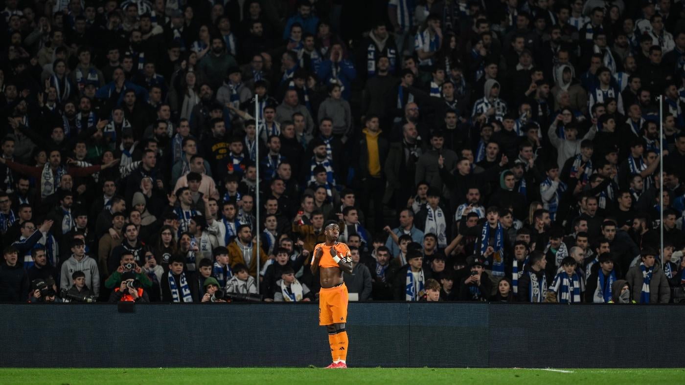 Real Madrid star Vinicius Junior victim of racist taunts vs. Real Sociedad, game briefly paused by refs