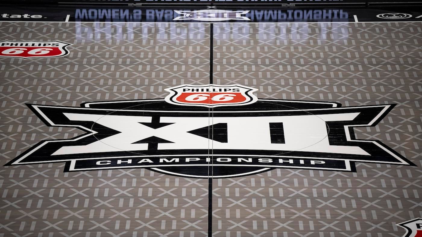 2025 Big 12 Tournament: Explaining logo-centric court with conference branding scattered throughout floor