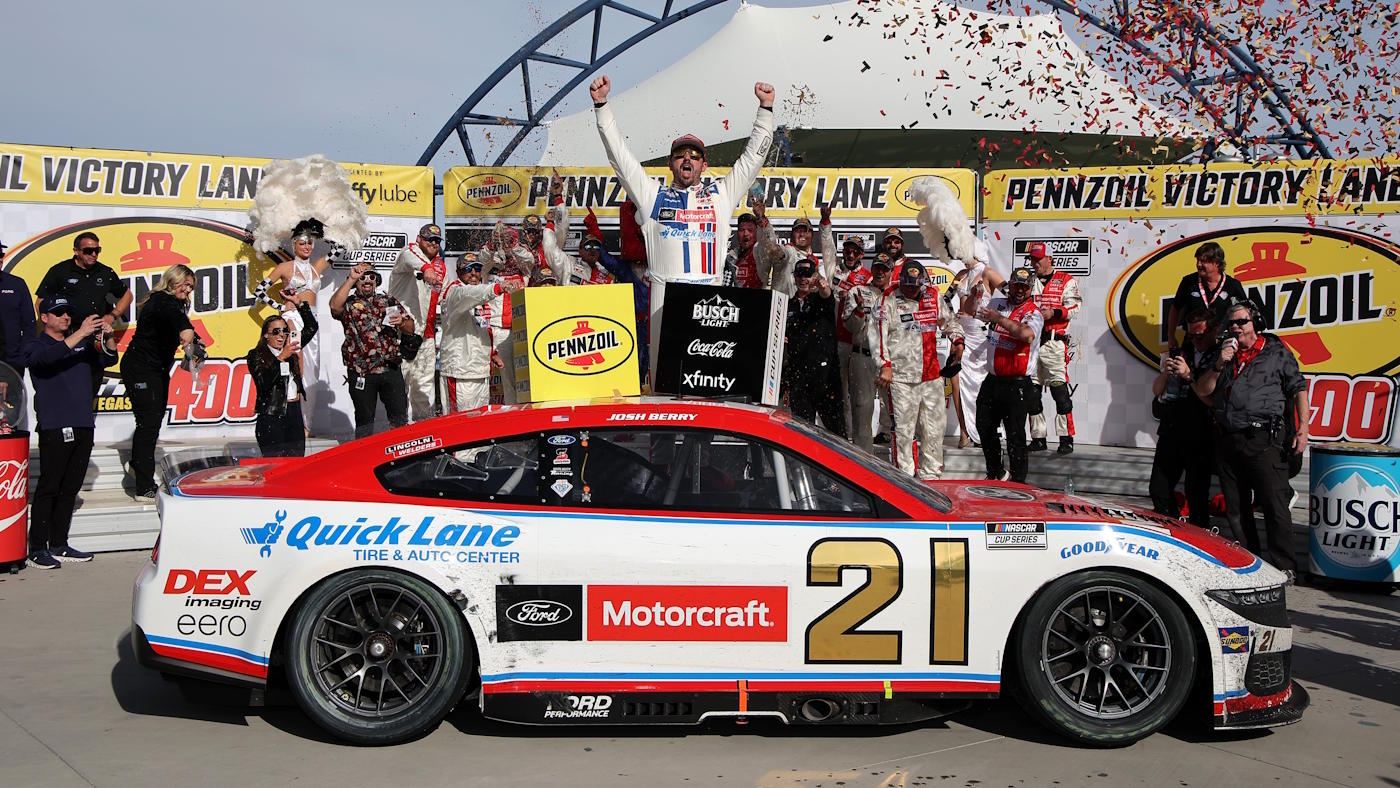 NASCAR at Las Vegas results: Josh Berry gets first Cup Series win in victory No. 101 for Wood Brothers Racing