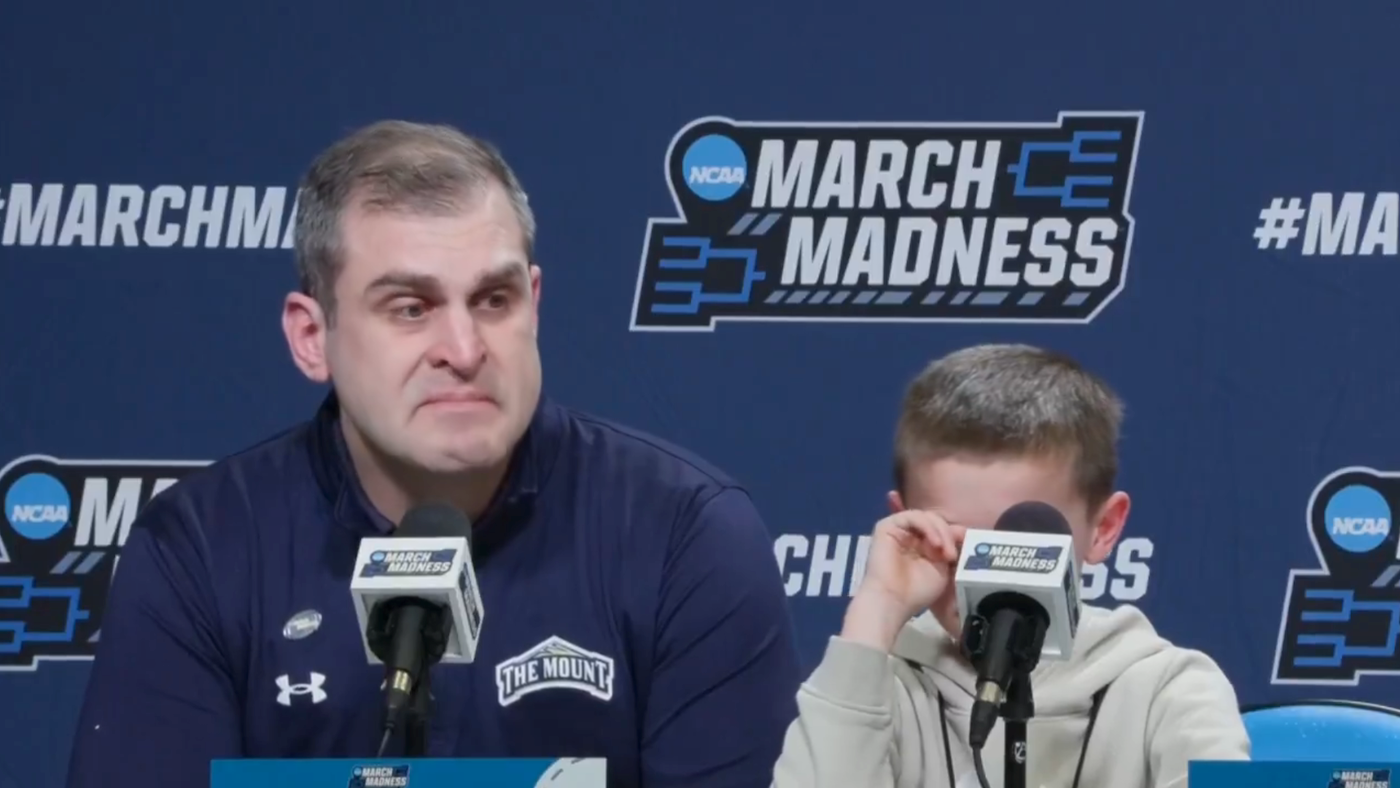 Mount St. Mary's coach shares emotional moment with 9-year-old son after NCAA Tournament loss to Duke