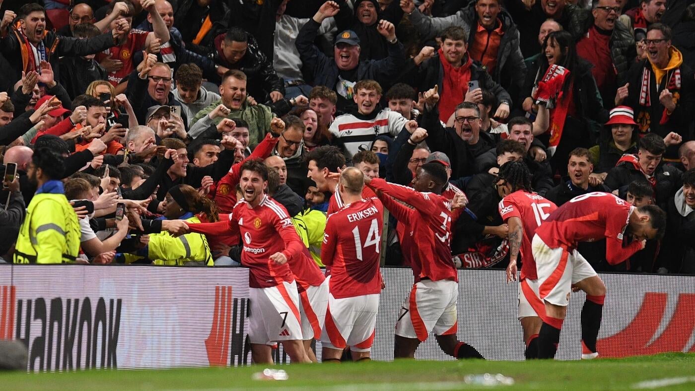 
                        Man United become first team to score two goals after 120th minute in European match in epic comeback vs. Lyon
                    