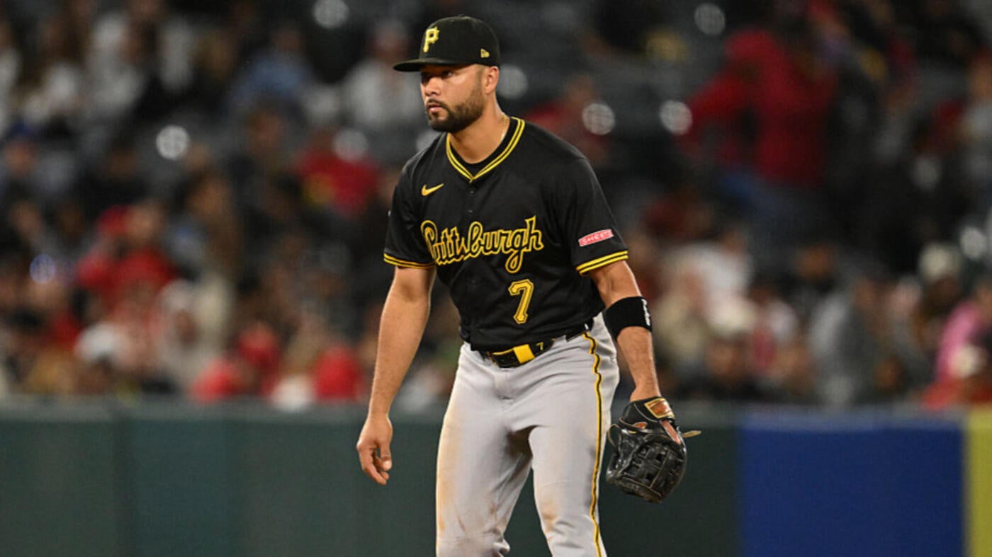 
                        Pirates' Isiah Kiner-Falefa hits home run after meeting second cousin Ralph Kiner's son
                    