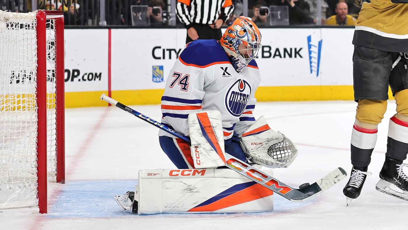 
                        NHL Playoffs 2025: Stuart Skinner's second consecutive shutout earns 3 Stars of the Night nod
                    