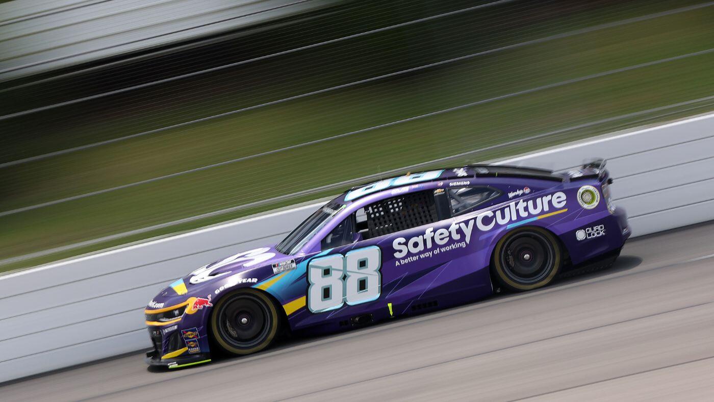 NASCAR at Pocono: Crew member hospitalized after being struck by flying tire on pit road, per report