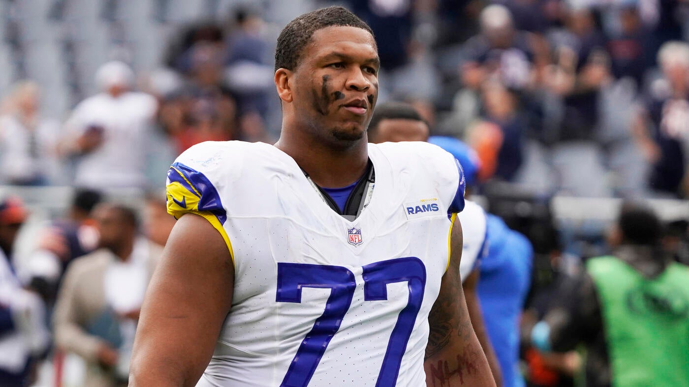 
                        Rams LT Alaric Jackson to make training camp debut, on track for Week 1 after offseason bout with blood clots
                    