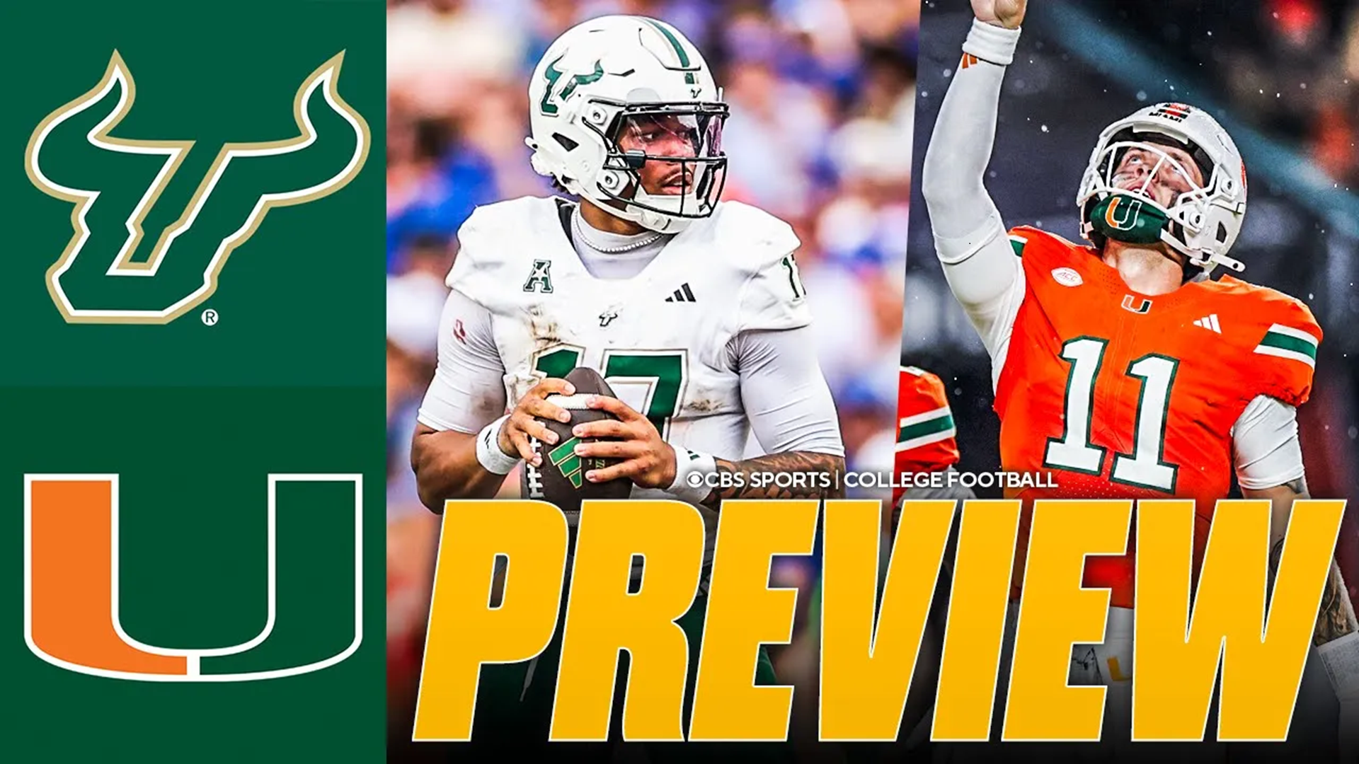 Usf Miami CFB Week 3 Predictions: No. 5 Miami vs No. 18 USF Stream of General ...