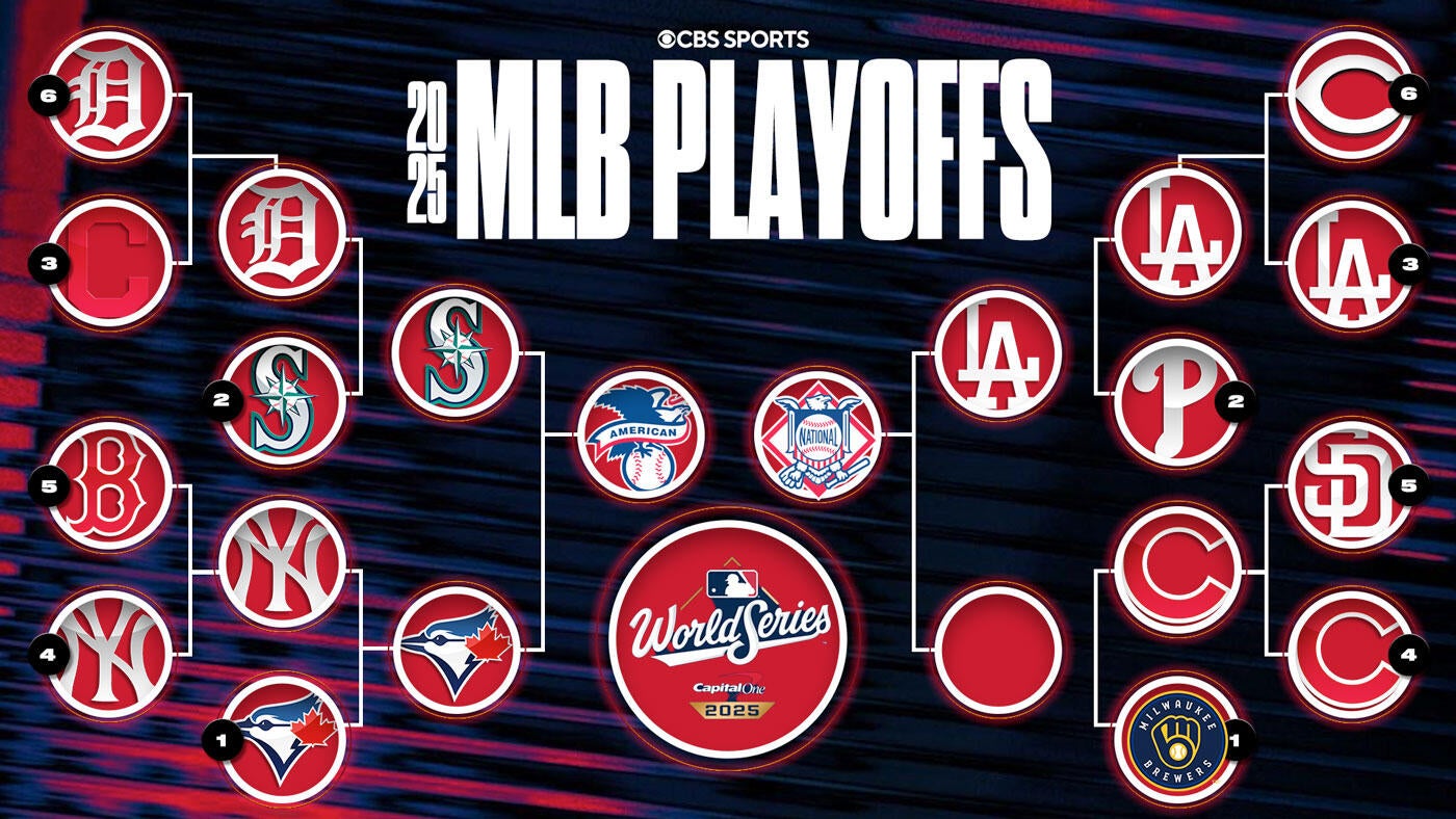 
                        2025 MLB playoff bracket: Schedule, scores as Mariners head to ALCS for first time since 2001
                    