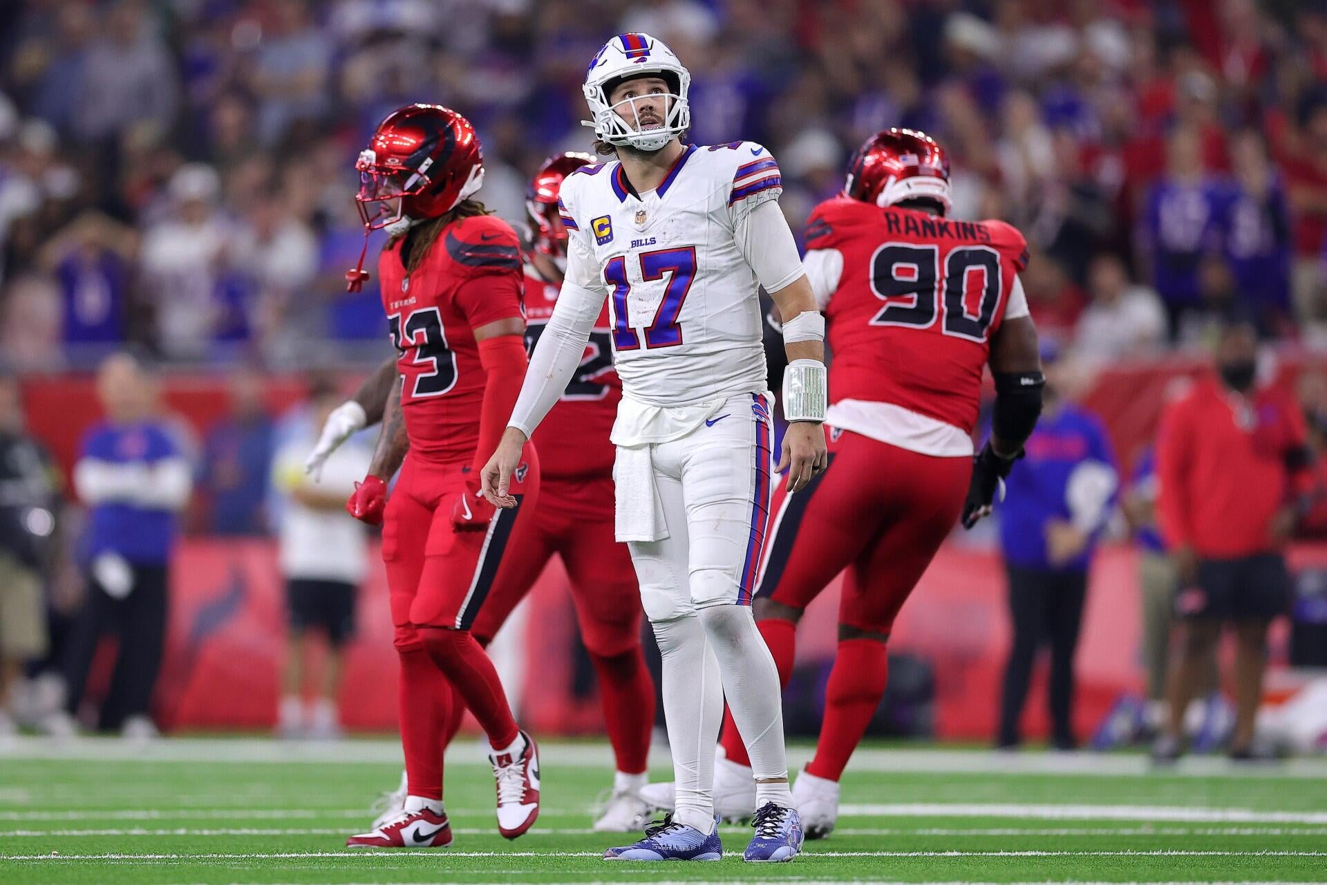 How Bills botched a key fourth down: Frustrated Josh Allen sounds off on failed play in upset loss to Texans