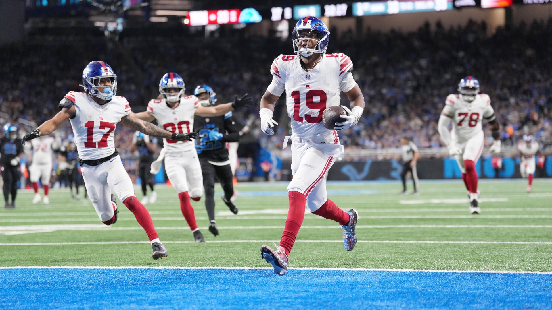 WATCH: Giants' Jameis Winston records incredible touchdown catch on pass from Gunner Olszewski