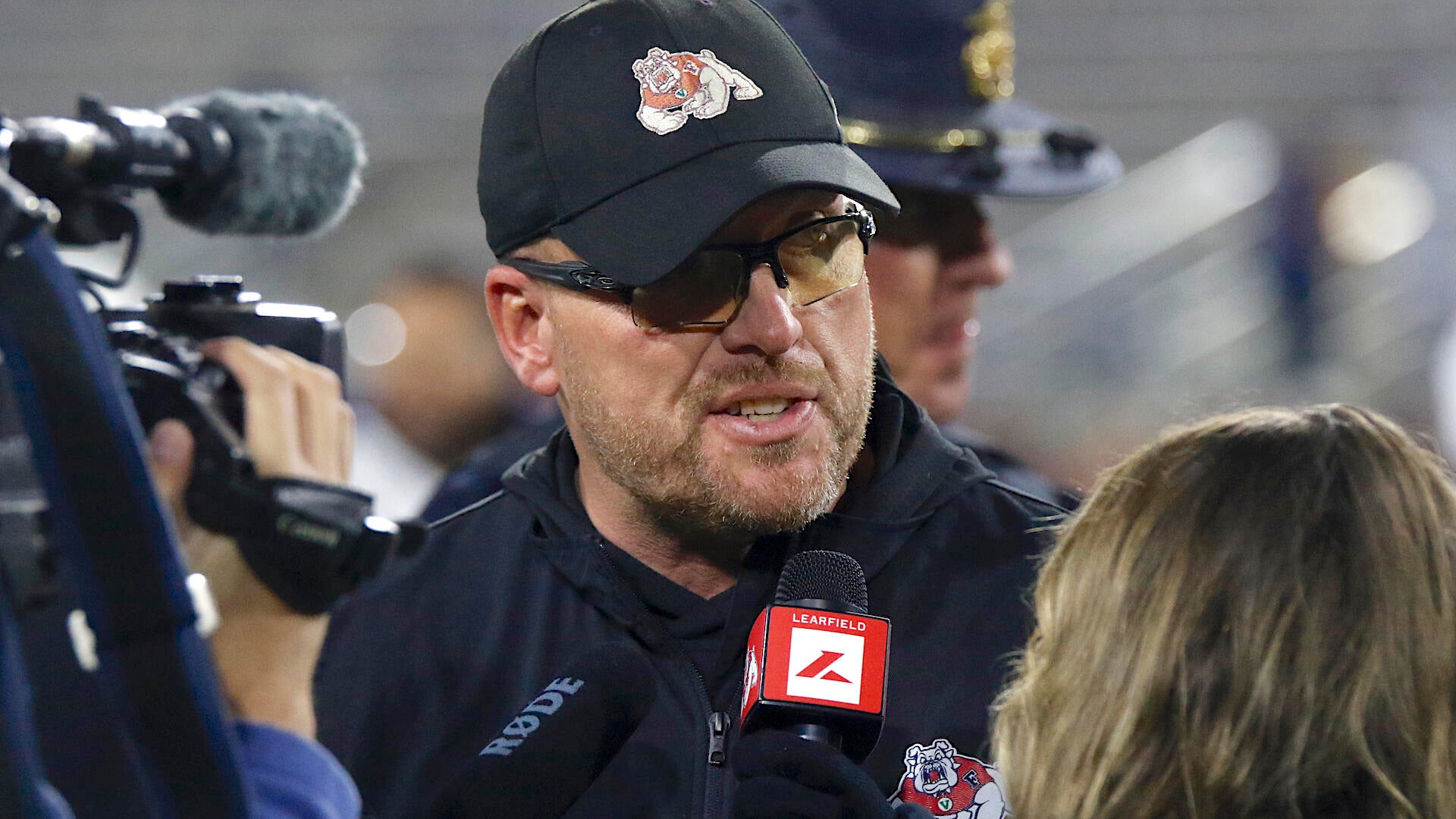 Fresno State coach Matt Entz reacts to 28-17 loss vs Utah State Stream ...