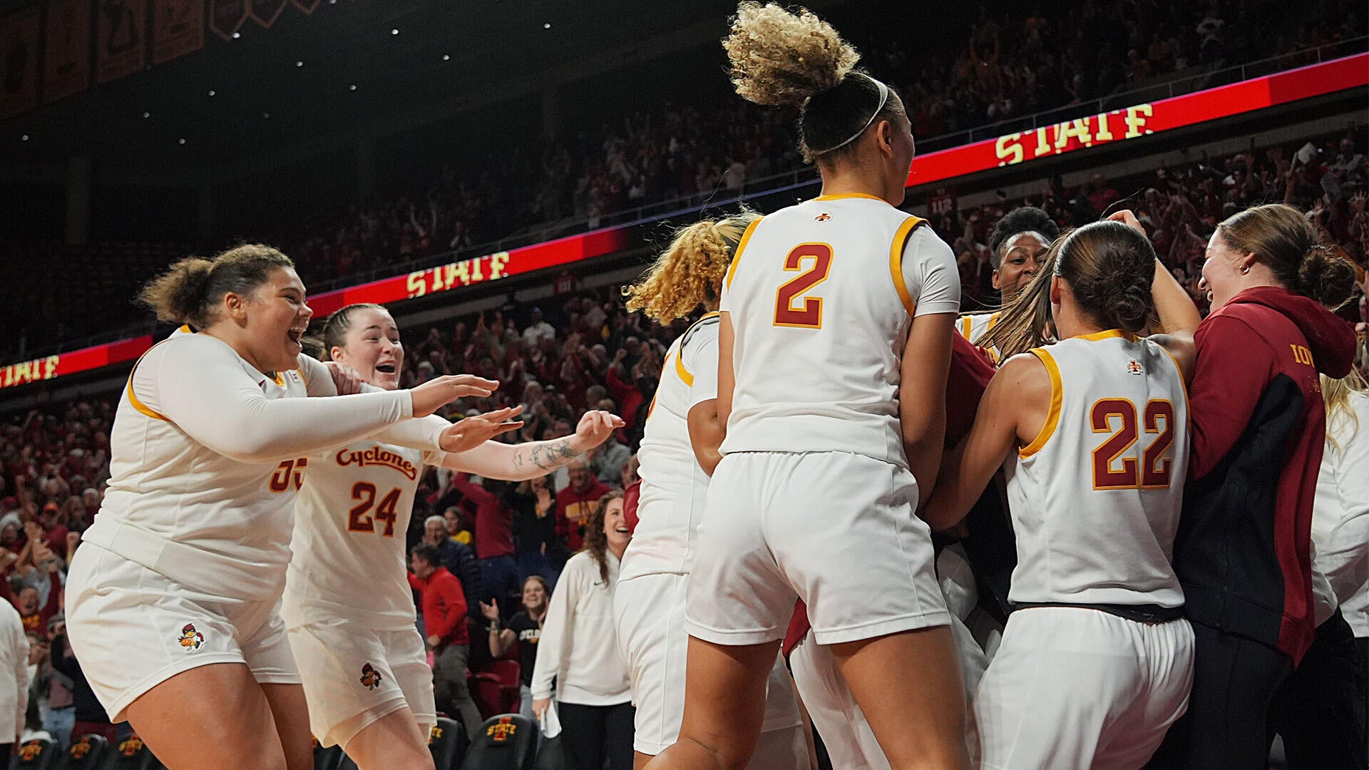 NCAAW Highlights: Kansas at No. 10 Iowa State (12/21)