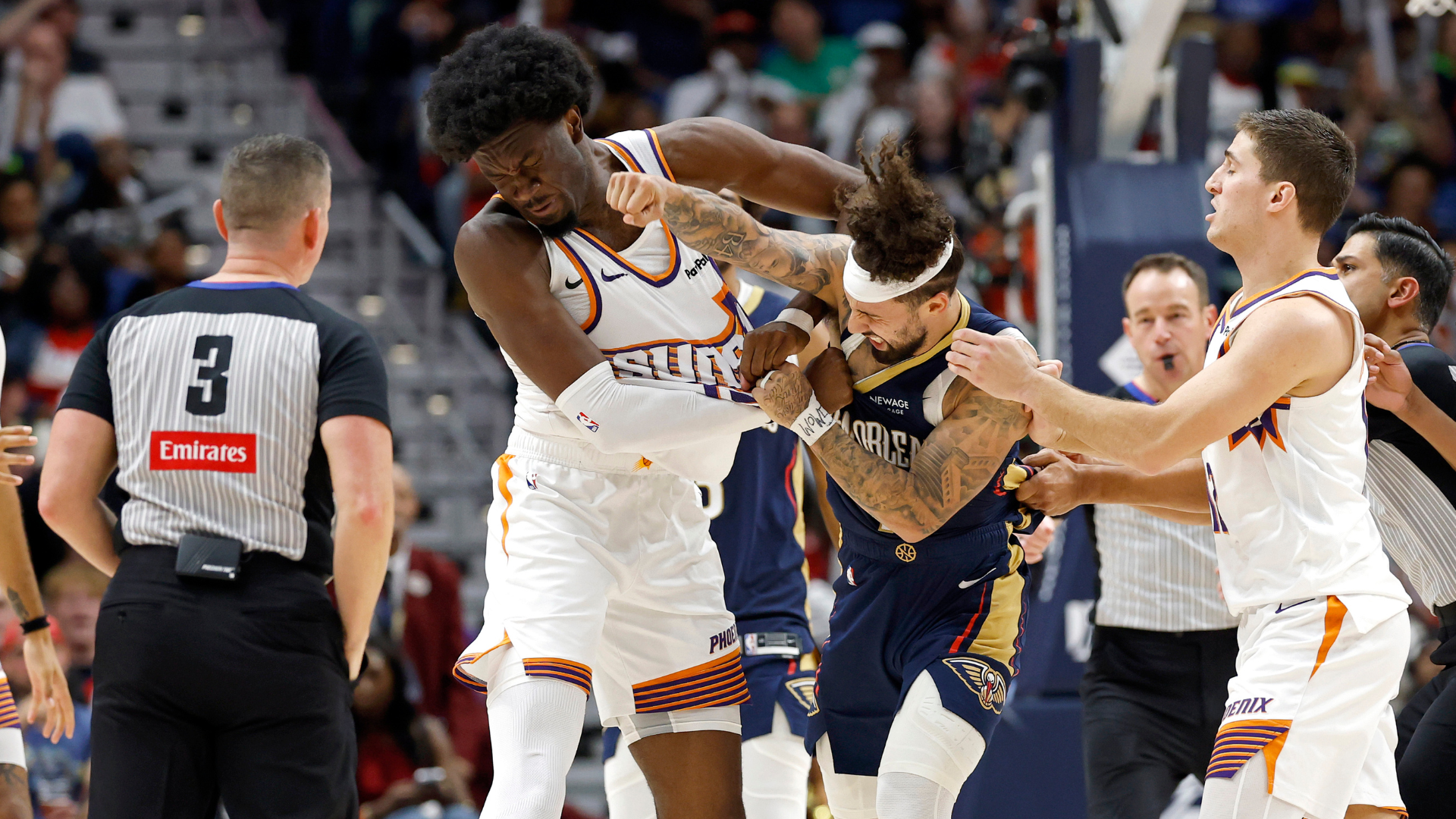NBA suspensions after Suns-Pelicans fight: Jose Alvarado to sit for two games, Mark Williams to miss one