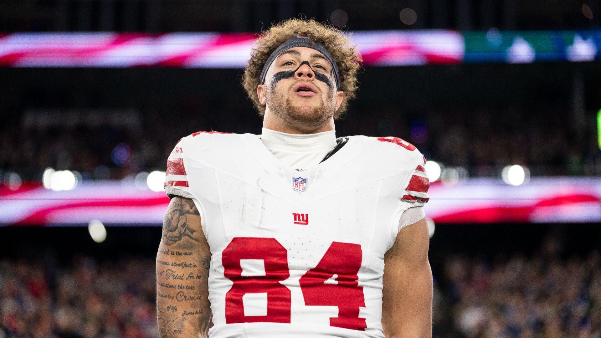 Giants TE Theo Johnson, listed as out vs. Cowboys with illness, attends Knicks game, says 'I am not sick'