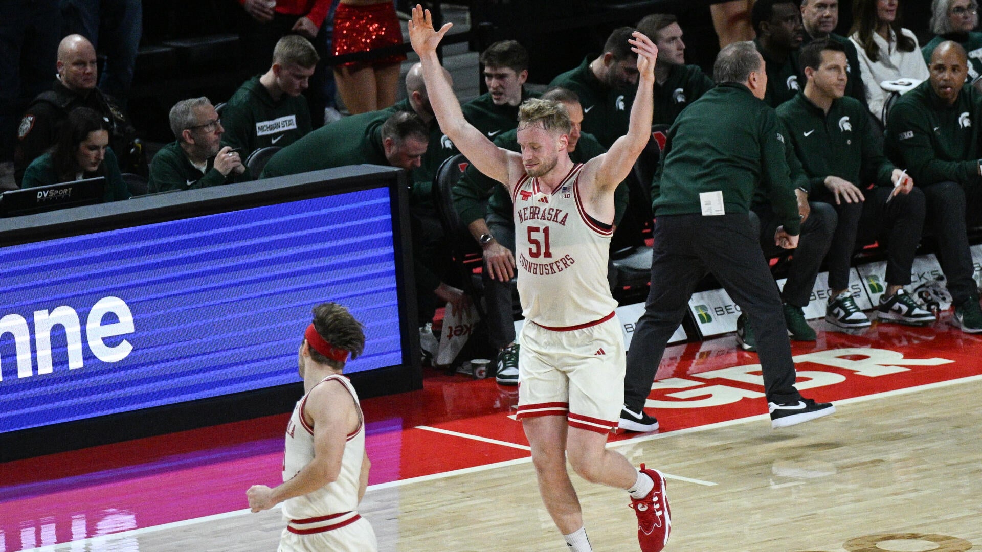 Nebraska continues its rise in Coaches Poll, Florida drops out of college basketball rankings