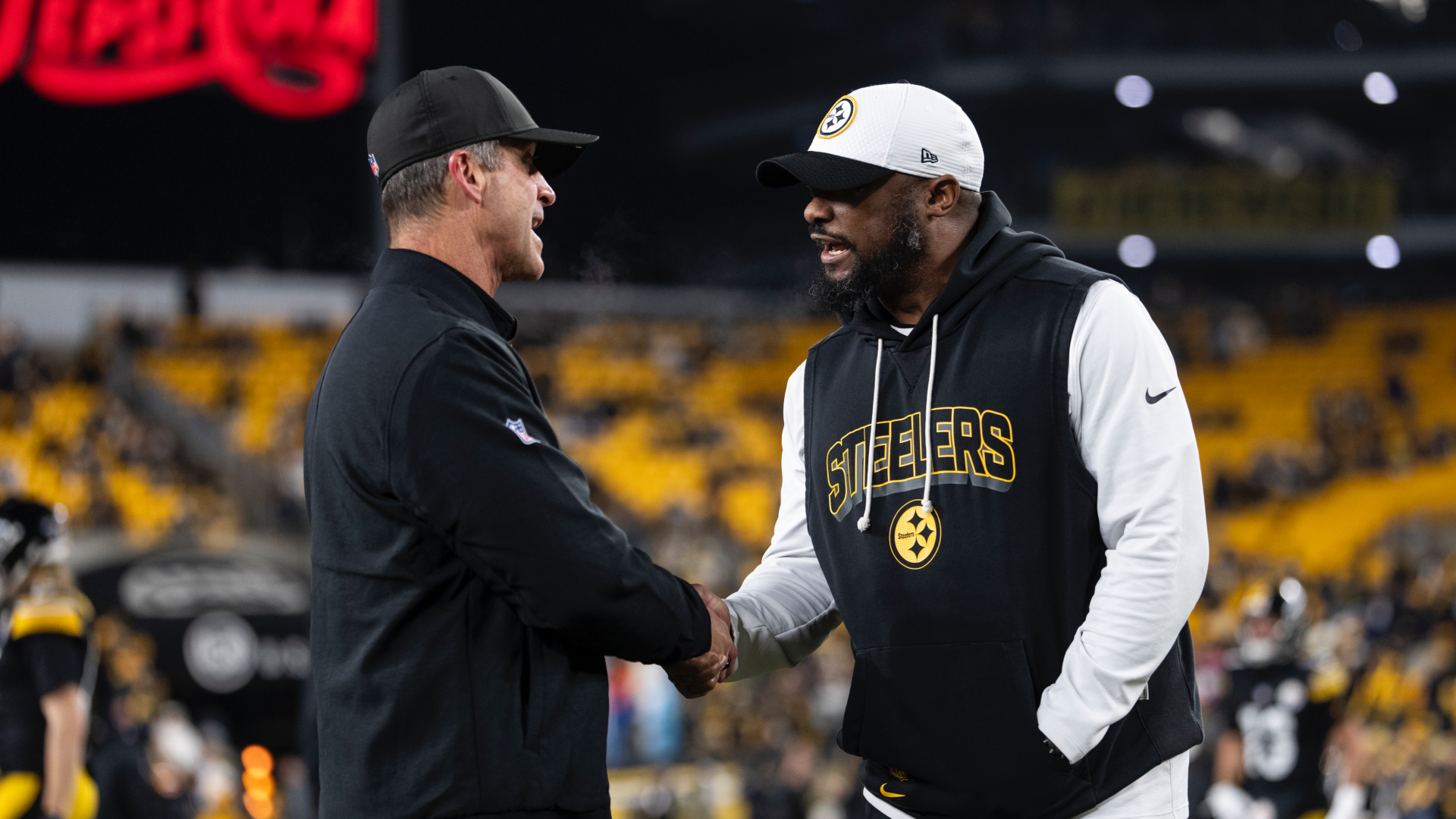 Mike Tomlin reacts to John Harbaugh's firing, his future as Steelers coach: 'We've had some legendary battles'