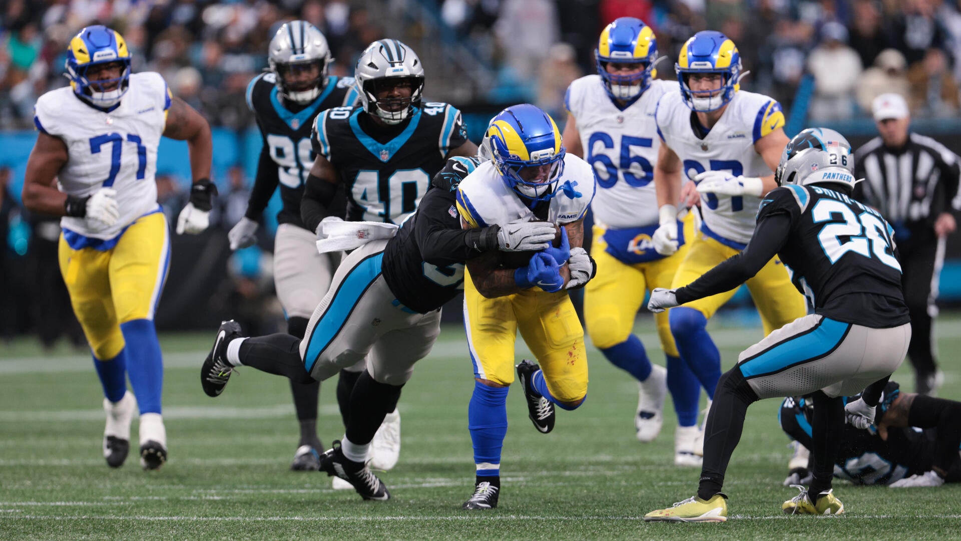 Rams vs. Panthers: Where to watch NFL playoffs, score prediction, betting odds, sportsbook promos, SGP picks