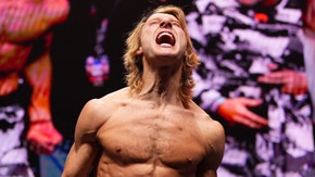 PADDY THE BADDY! Pimblett's mop-topped fans raise the roof