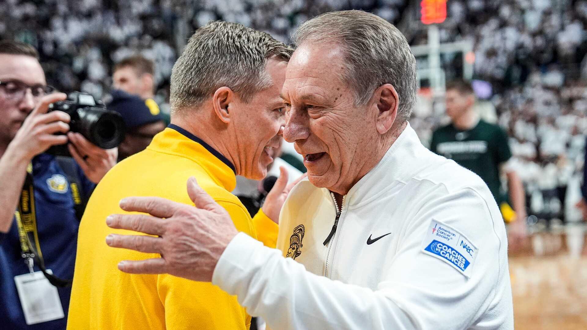 Tom Izzo responds after Dusty May accuses Michigan State of dangerous plays in Michigan's win: 'Call me'