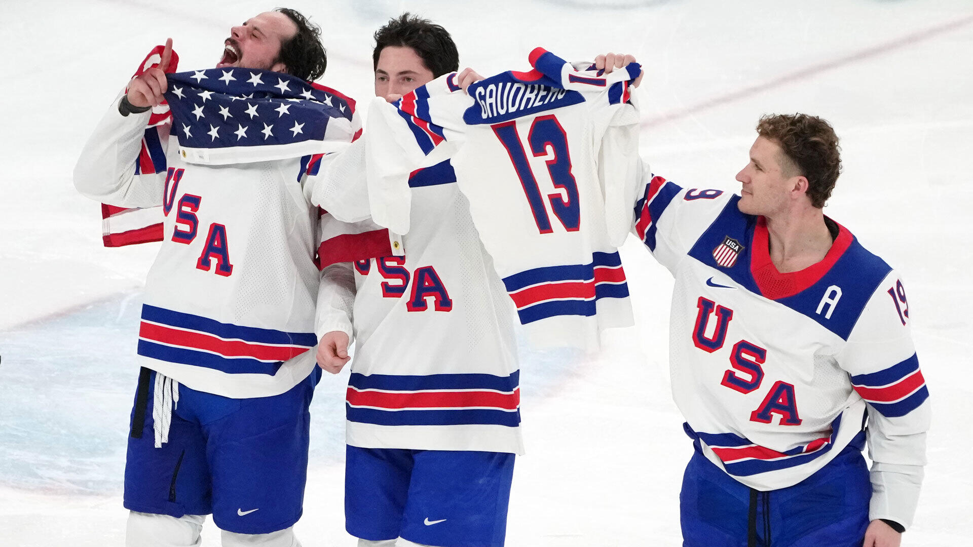 Team USA honors Johnny Gaudreau after defeating Canada to win the gold medal
