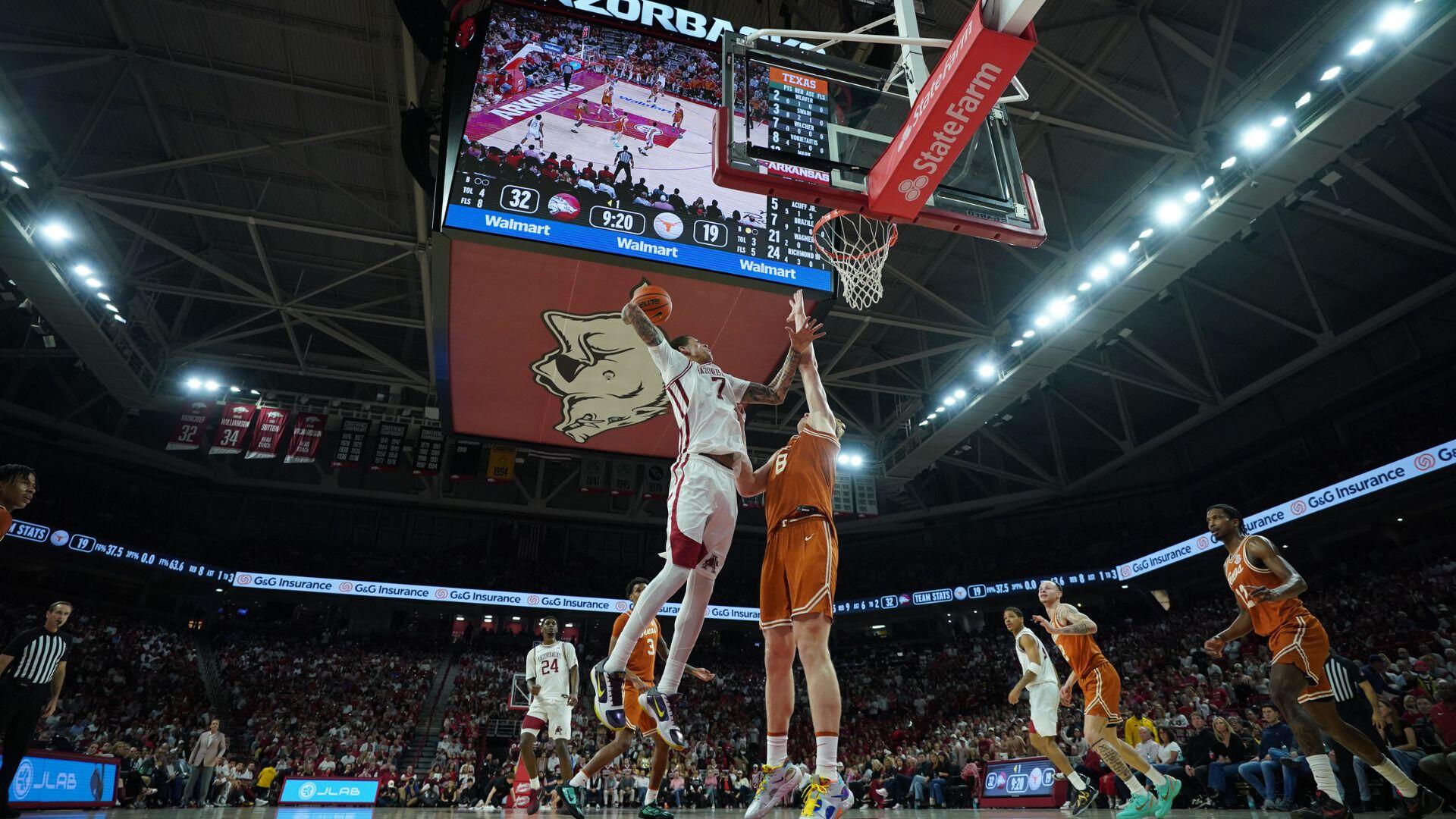 Arkansas' Darius Acuff and Trevon Brazile talk win over Texas Stream of ...
