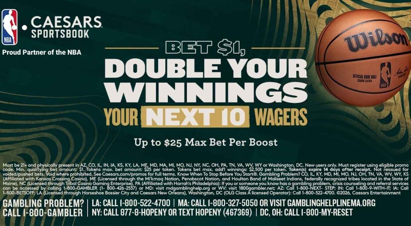 Caesars Sportsbook promo code CBSDYW: Double your winnings on 10 bets for Cavaliers-Pistons Game 7, MLB Sunday - CBS Sports