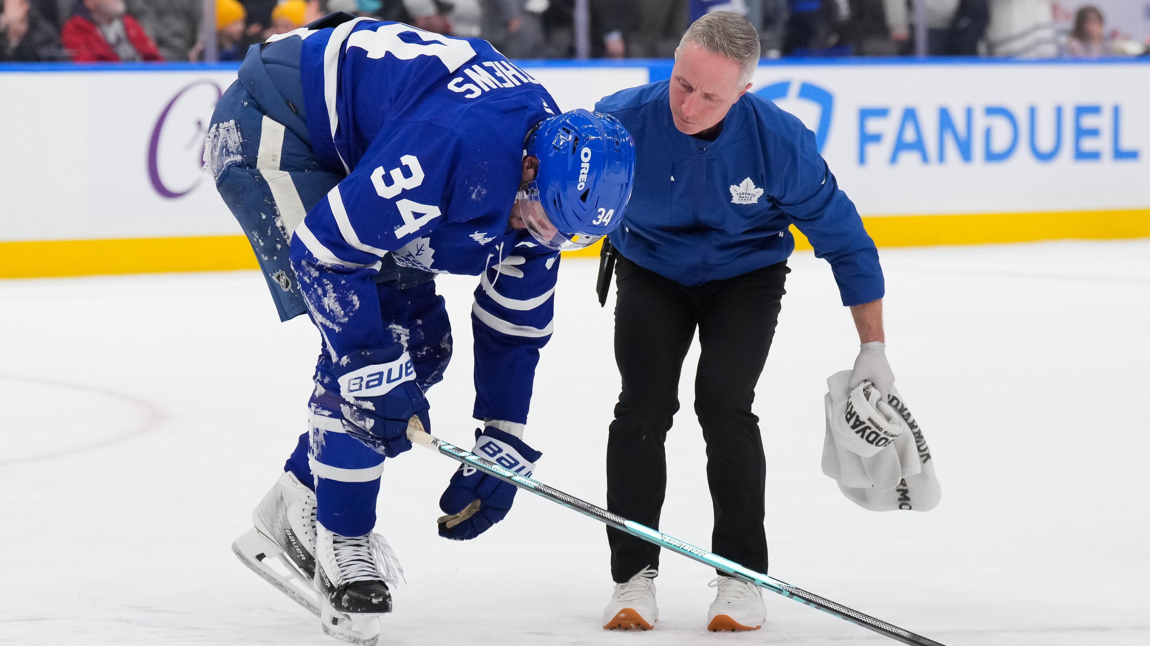 Auston Matthews injury: Maple Leafs' captain suffers lower-body injury on 'dirty' hit from Radko Gudas