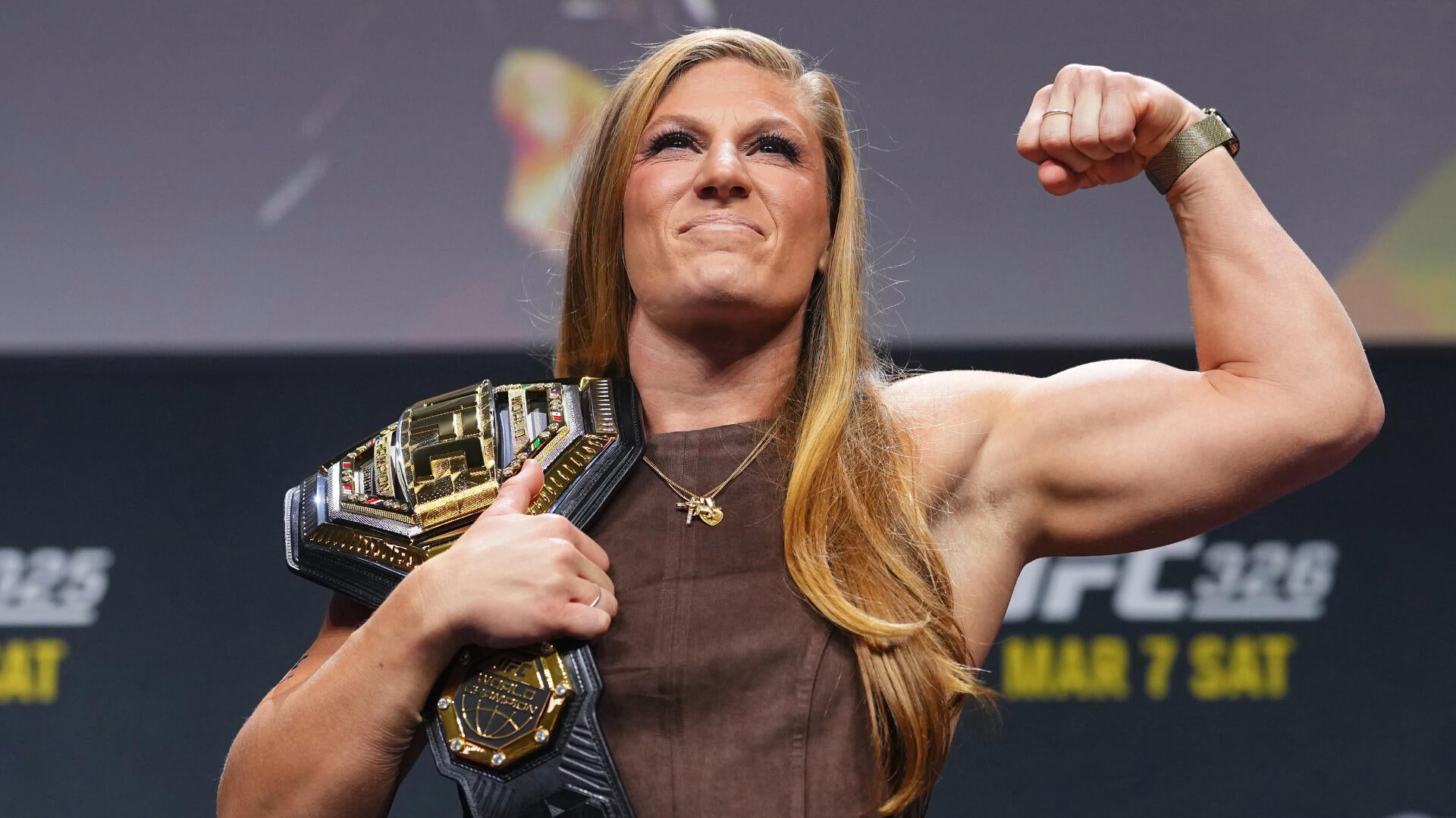 UFC women's bantamweight champion Kayla Harrison gives training updates after neck surgery