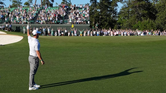 'SPECTACULAR!' Rory McIlroy chips in for birdie on 17 at the Masters