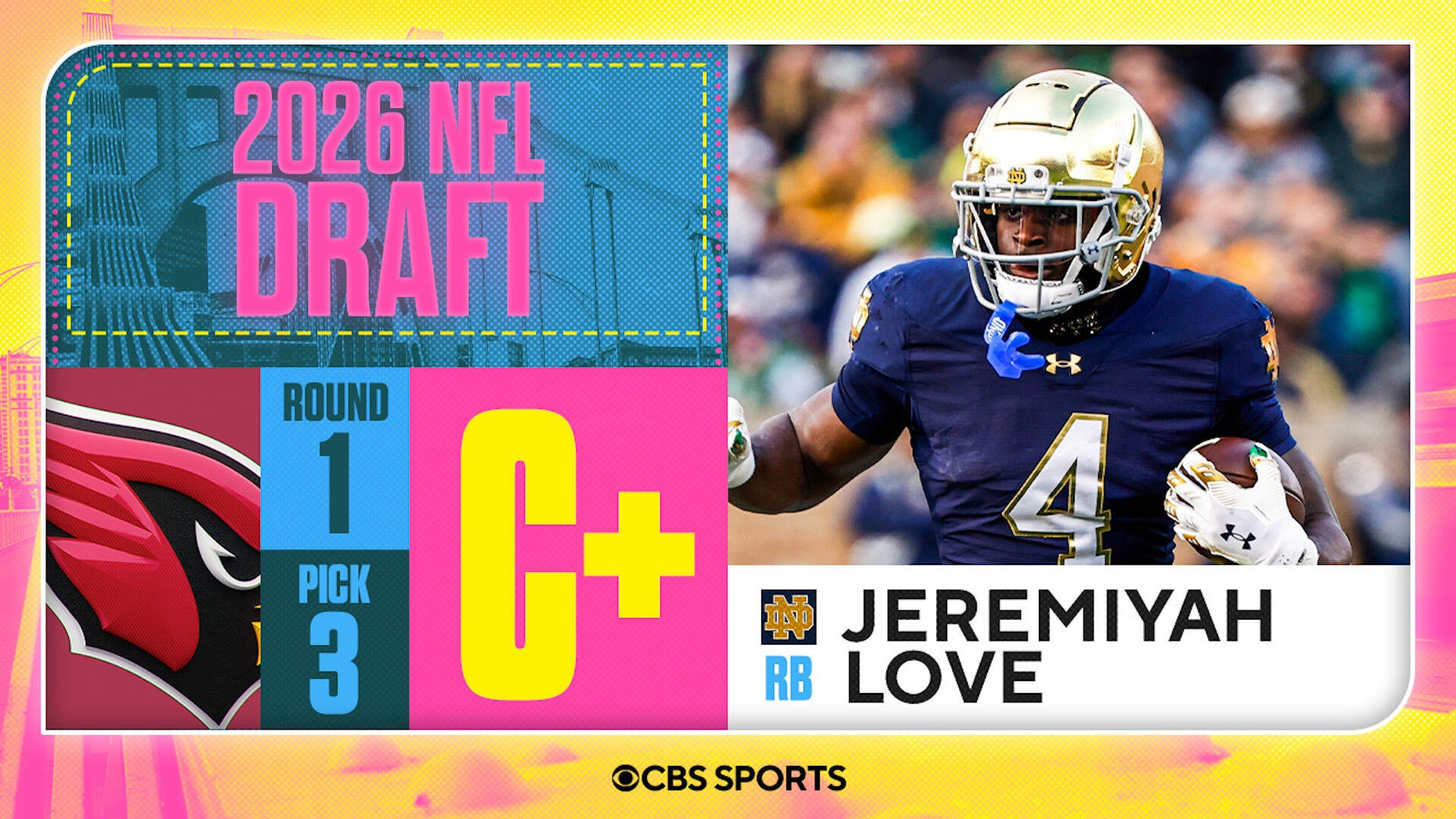 2026 NFL Draft Grades: Cardinals Select Jeremiyah Love No. 3