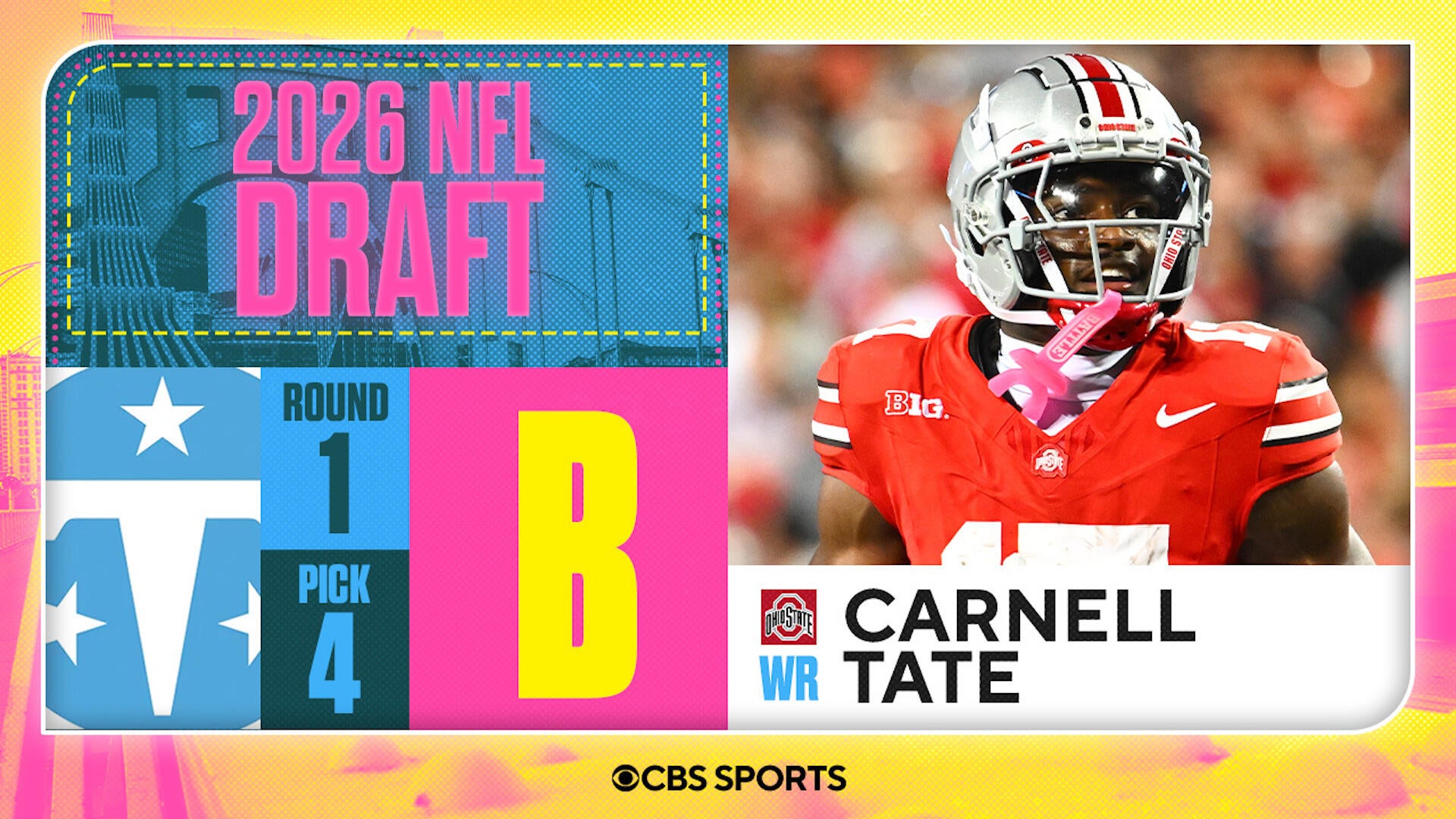 2026 NFL Draft Grades: Titans Select Carnell Tate No. 4