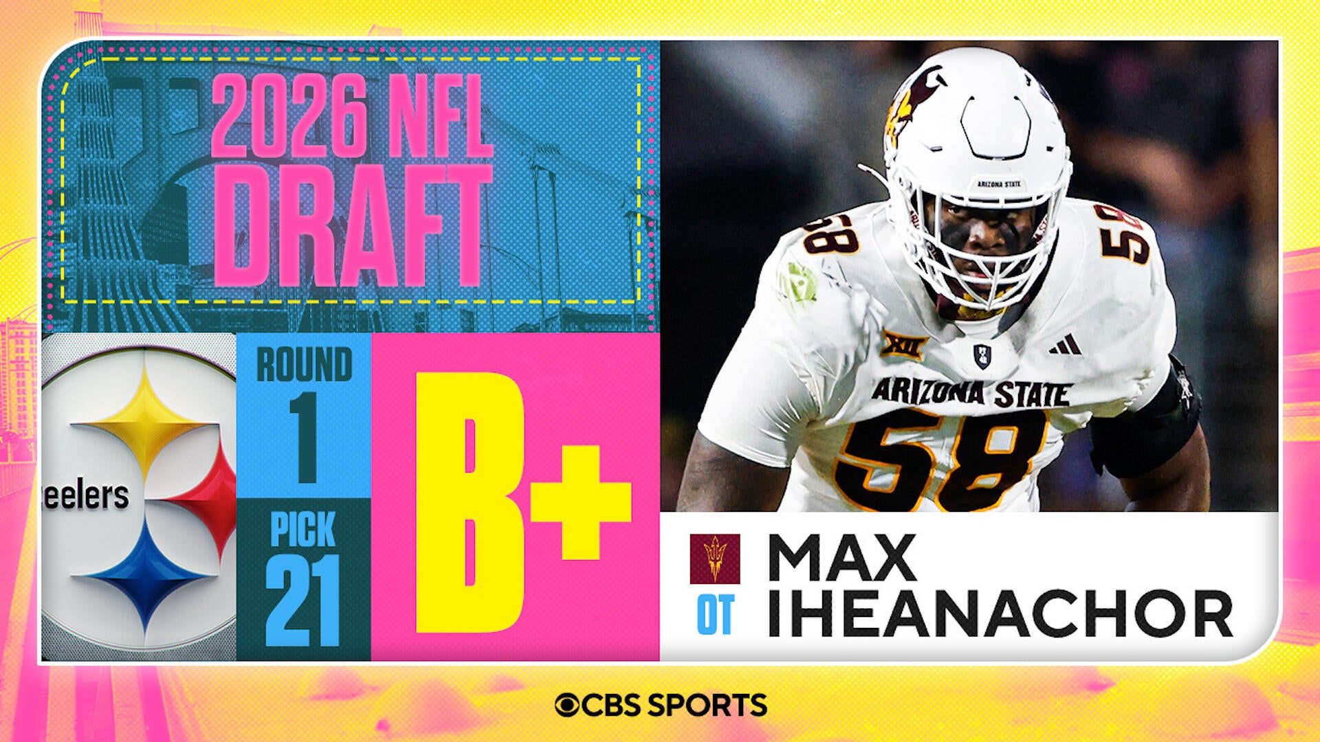 2026 NFL Draft Grades: Steelers Max Iheanachor No. 21 Stream of ...
