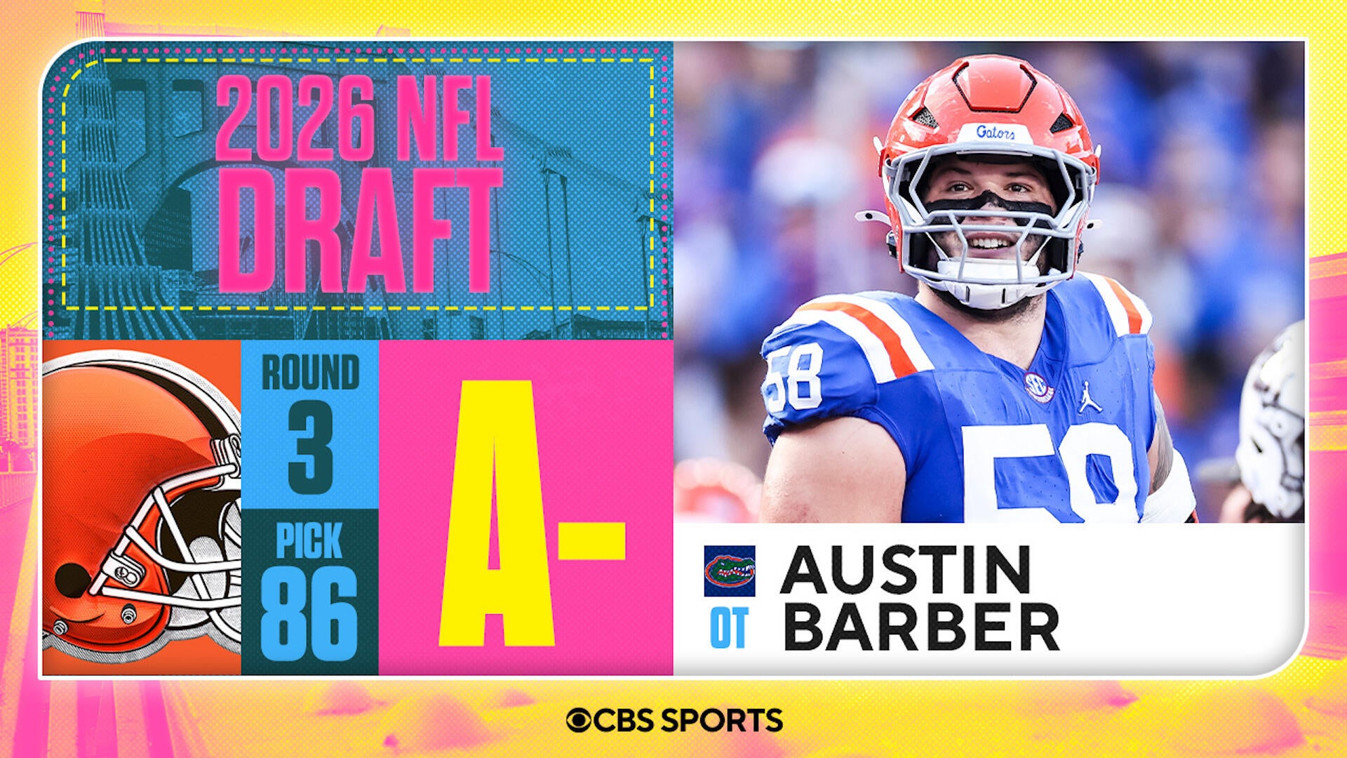 2026 NFL Draft Grades: Browns Select Austin Barber No. 86 Stream of ...