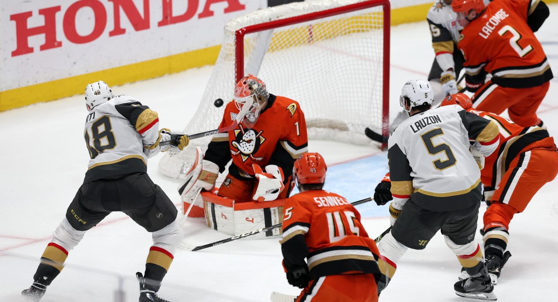 Ducks vs. Golden Knights Game 1 parlay: Vegas should protect home ice, get first win of season in series