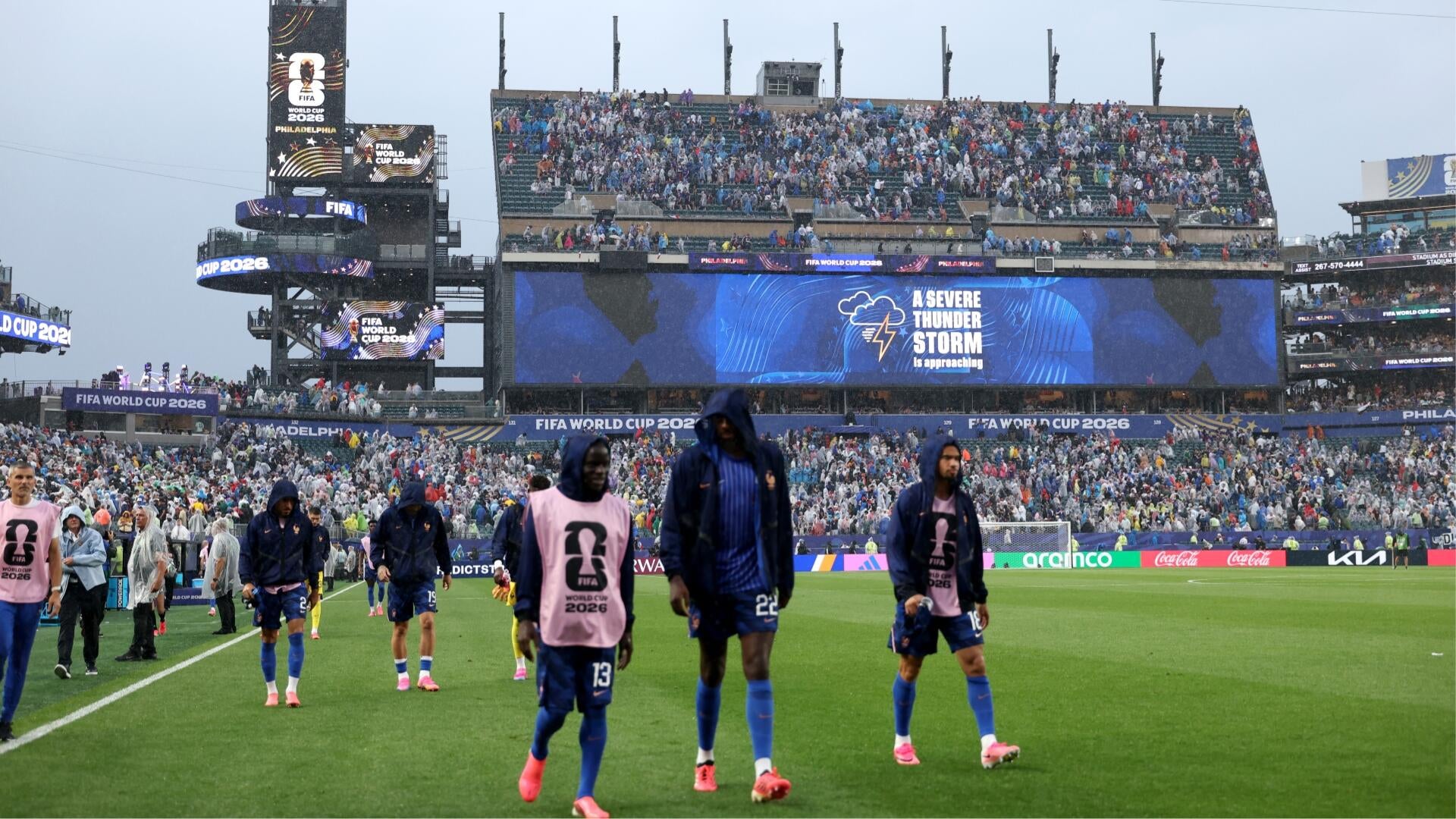 France vs. Iraq World Cup 2026 Qualifier Delayed by Heavy Rain, Lightning