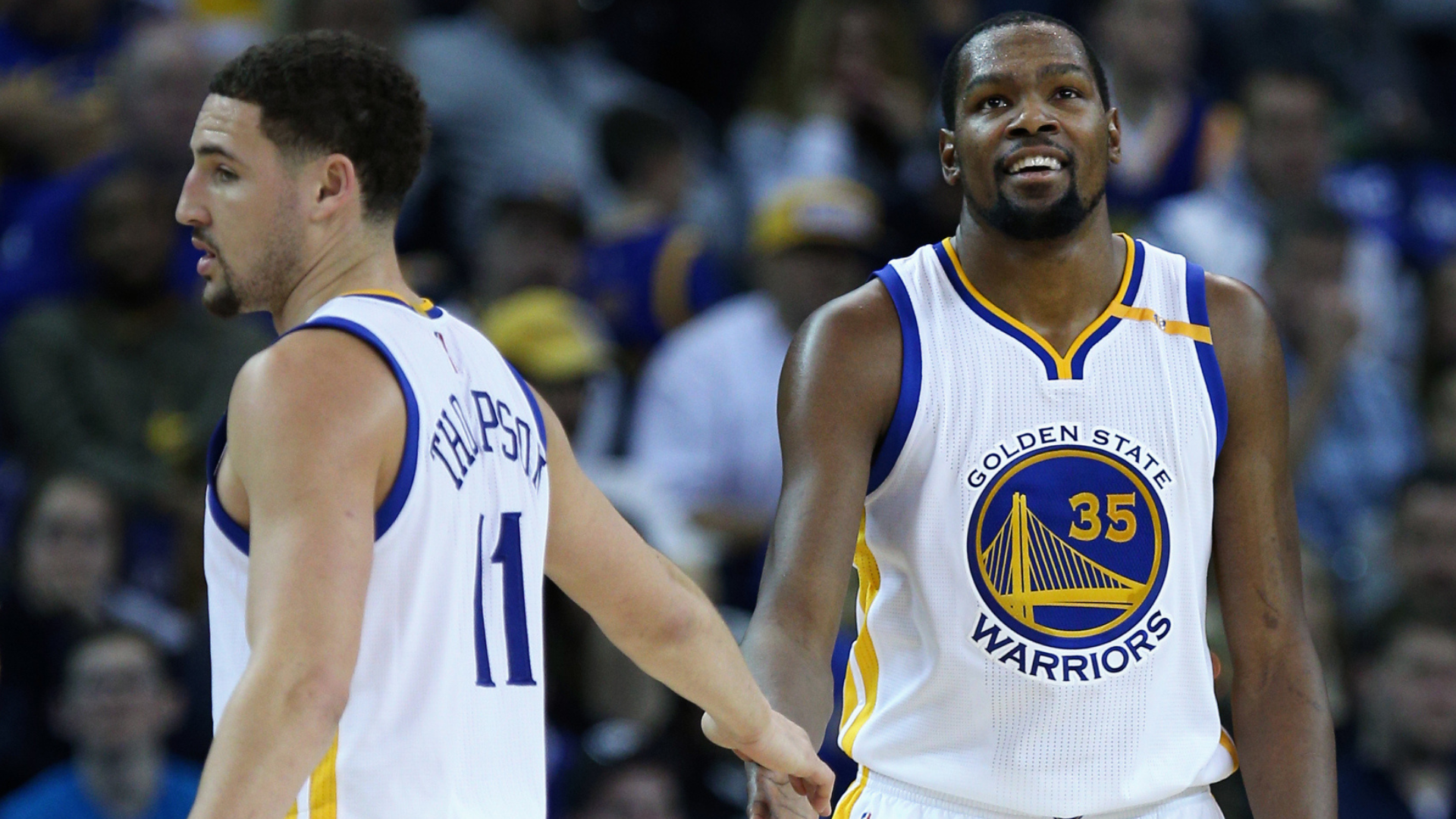 Kevin Durant fires Klay Thompson stray amid ridiculous Warriors-76ers comparison