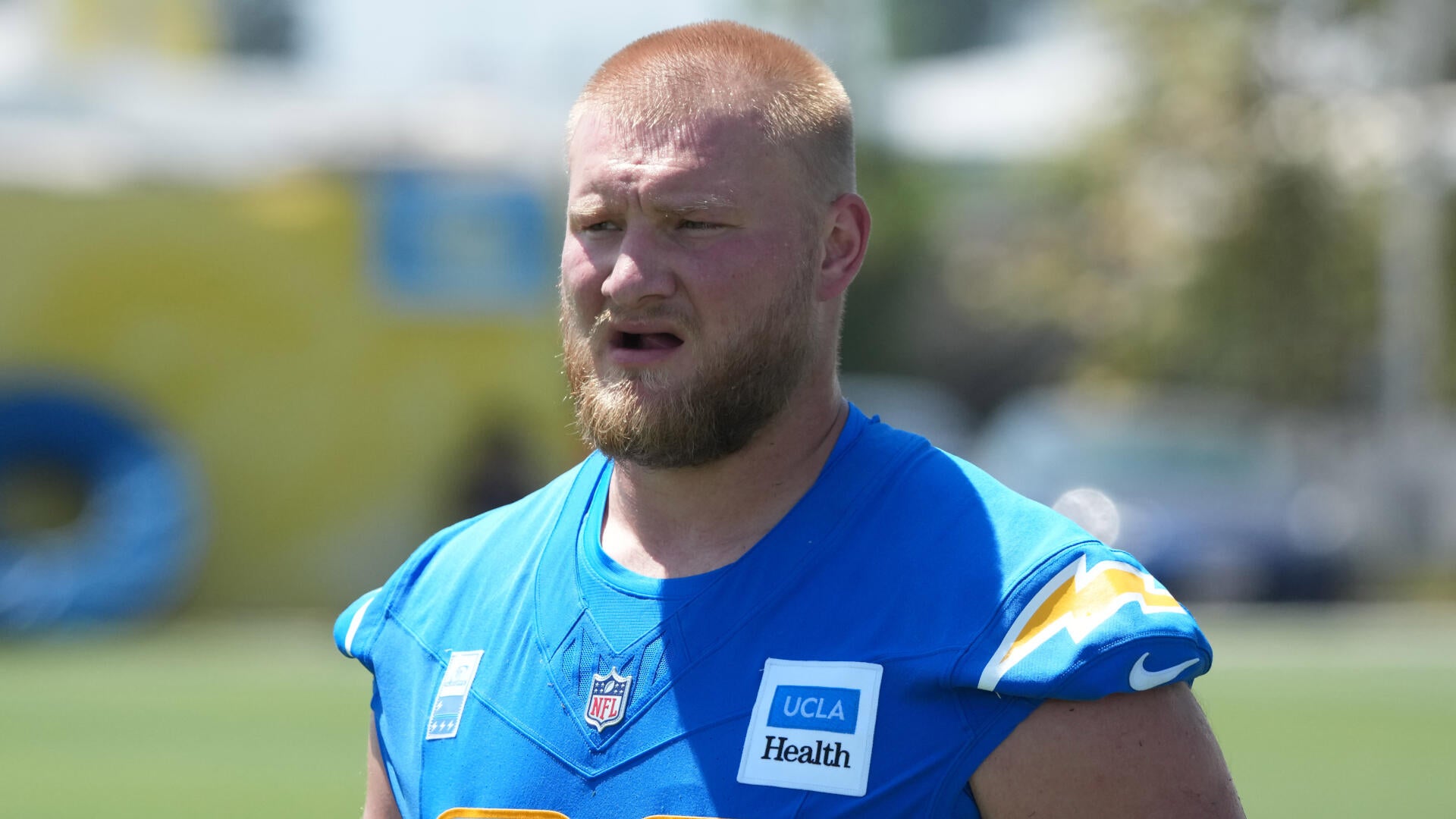 Tyler Biadasz injury update: Chargers center carted off practice field