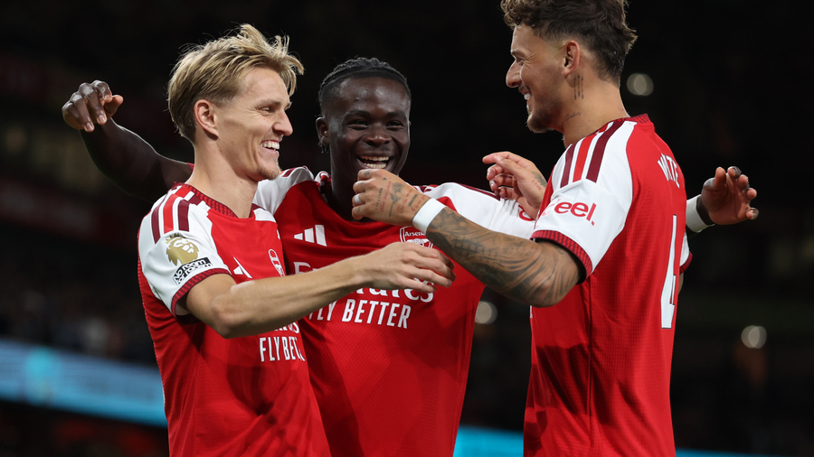 Sat, August 22, 2026 8:01am Bukayo Saka and Kai Havertz shine together as Arsenal open Premier League title defense with dominant win