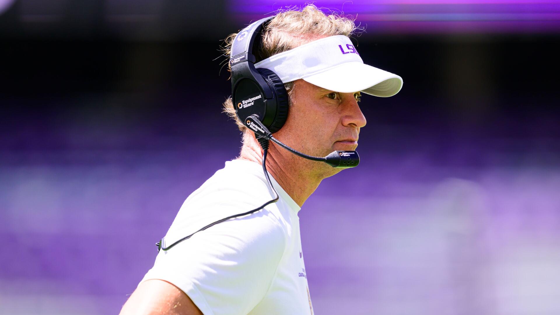 Lane Kiffin: Leaving former NFL players off roster in best interest of LSU