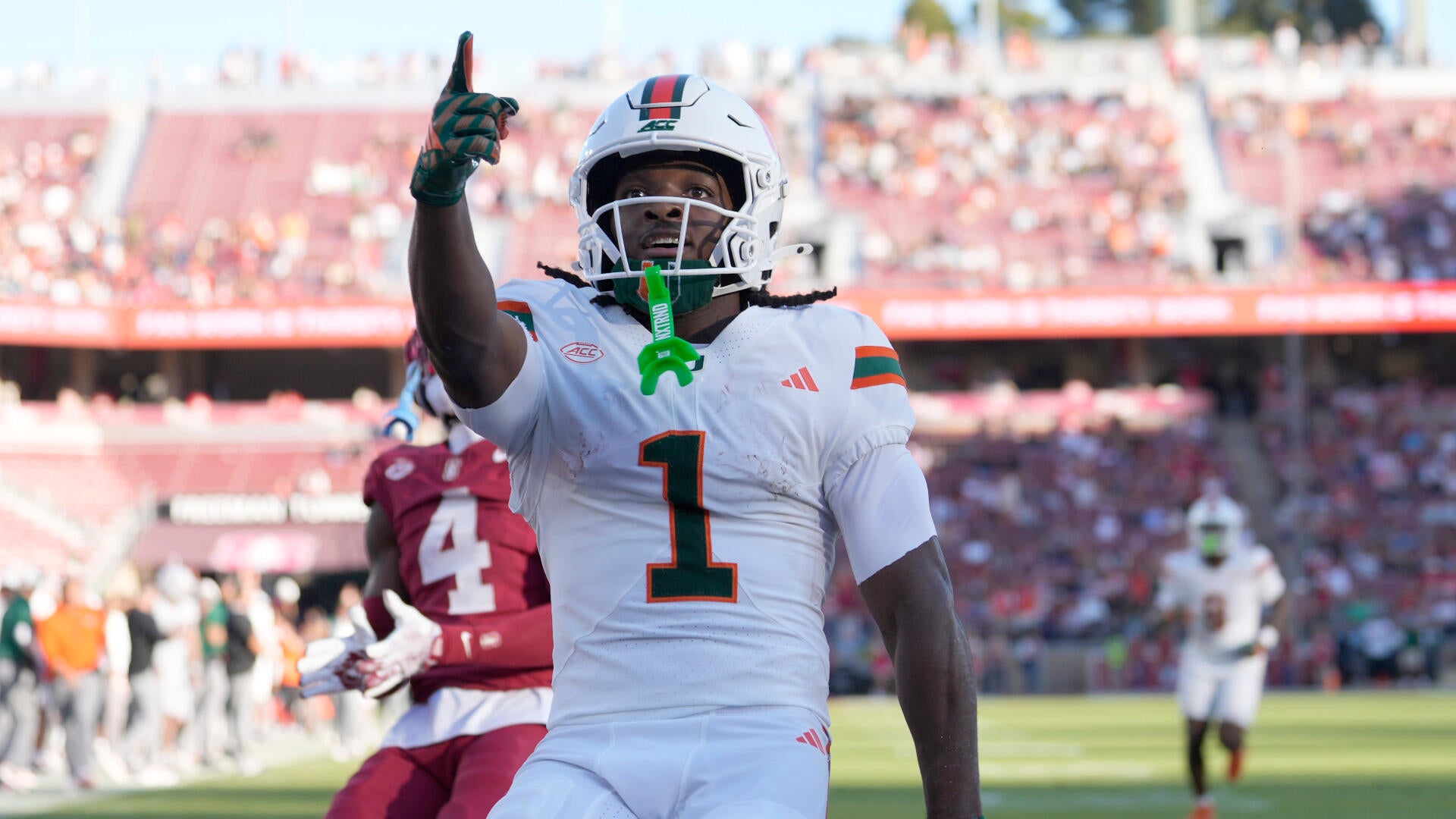 Malachi Toney launches Heisman Trophy campaign by smashing school records in Miami's rout of Stanford