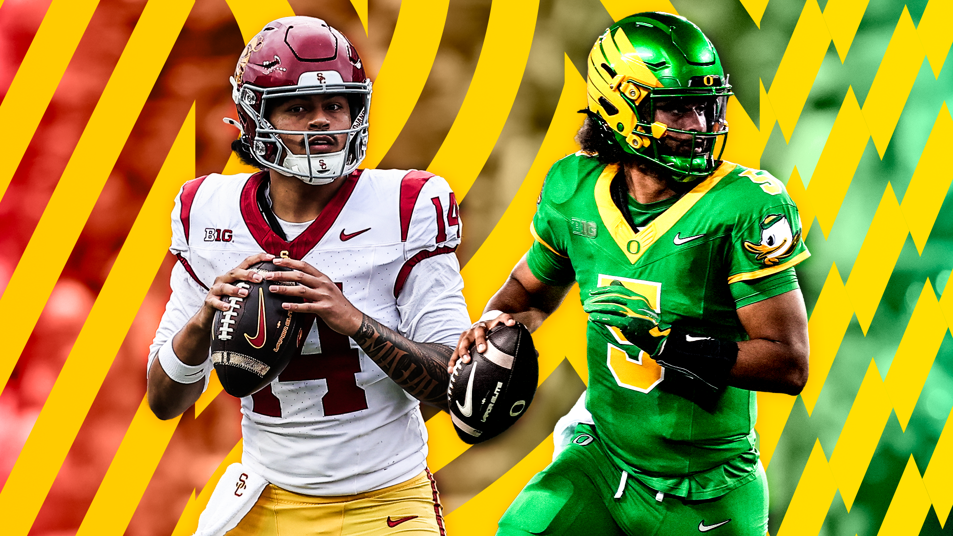 Tale of the Tape: Jayden Maiava, Dante Moore clash in battle of star QBs in NFL Draft when USC faces Oregon