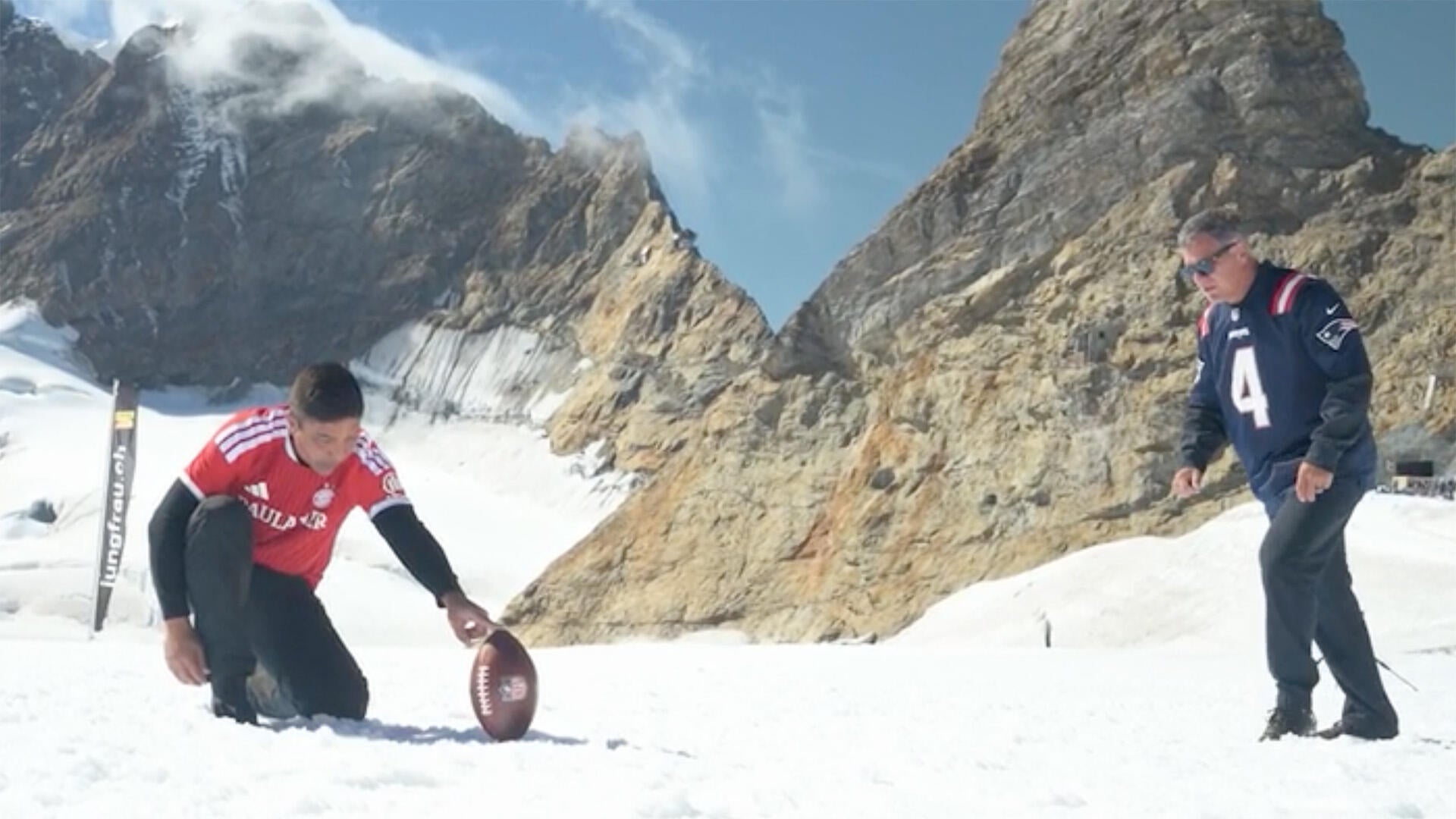 LOOK: NFL legend Adam Vinatieri just set a Guinness World Record on top of a mountain in the Swiss Alps