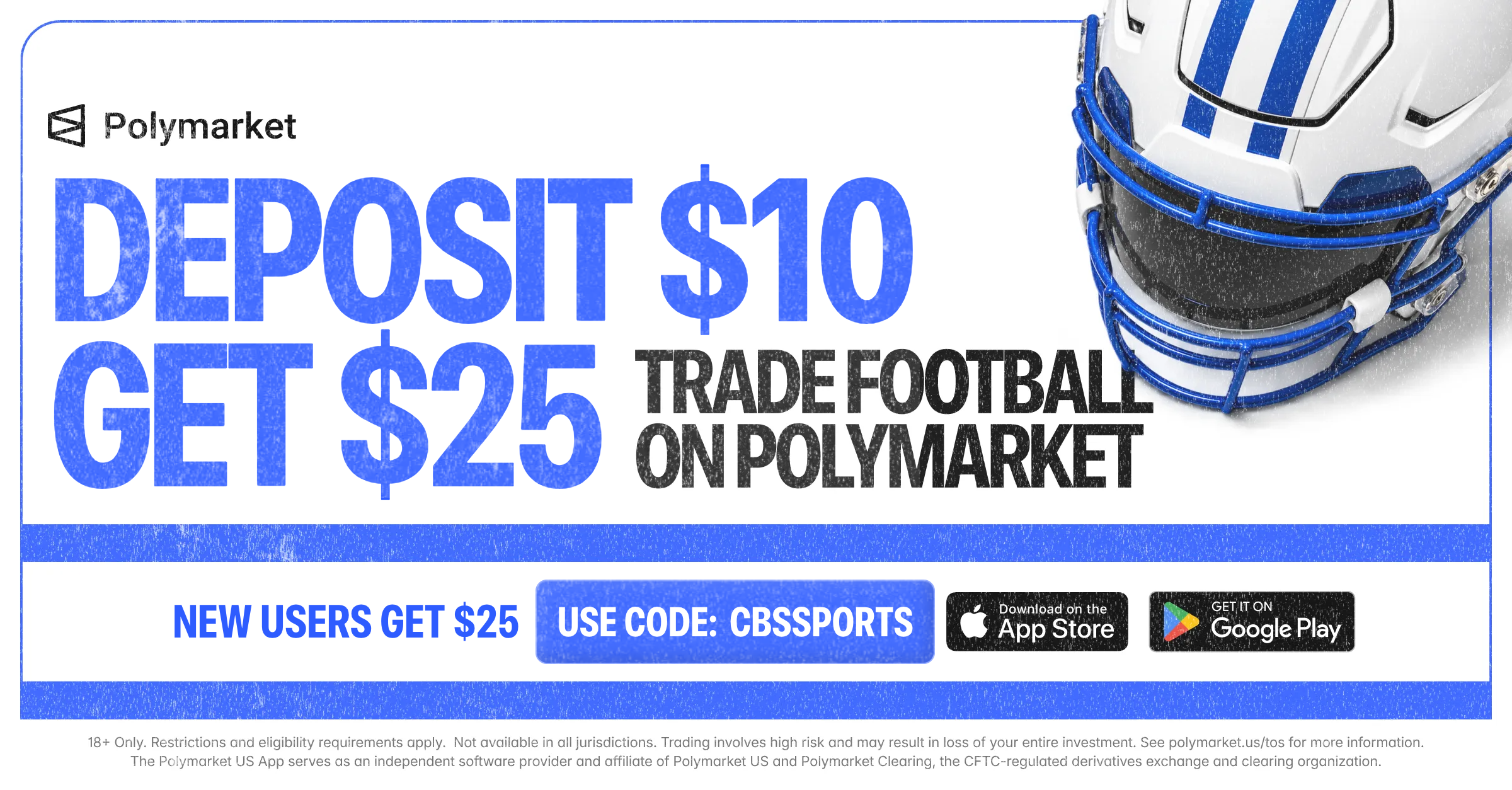 cbssports.com - Andy Bryan - Polymarket promo code CBSSPORTS: $25 bonus for Miami-Clemson, Texas Tech-Colorado, USC-Washington predictions
