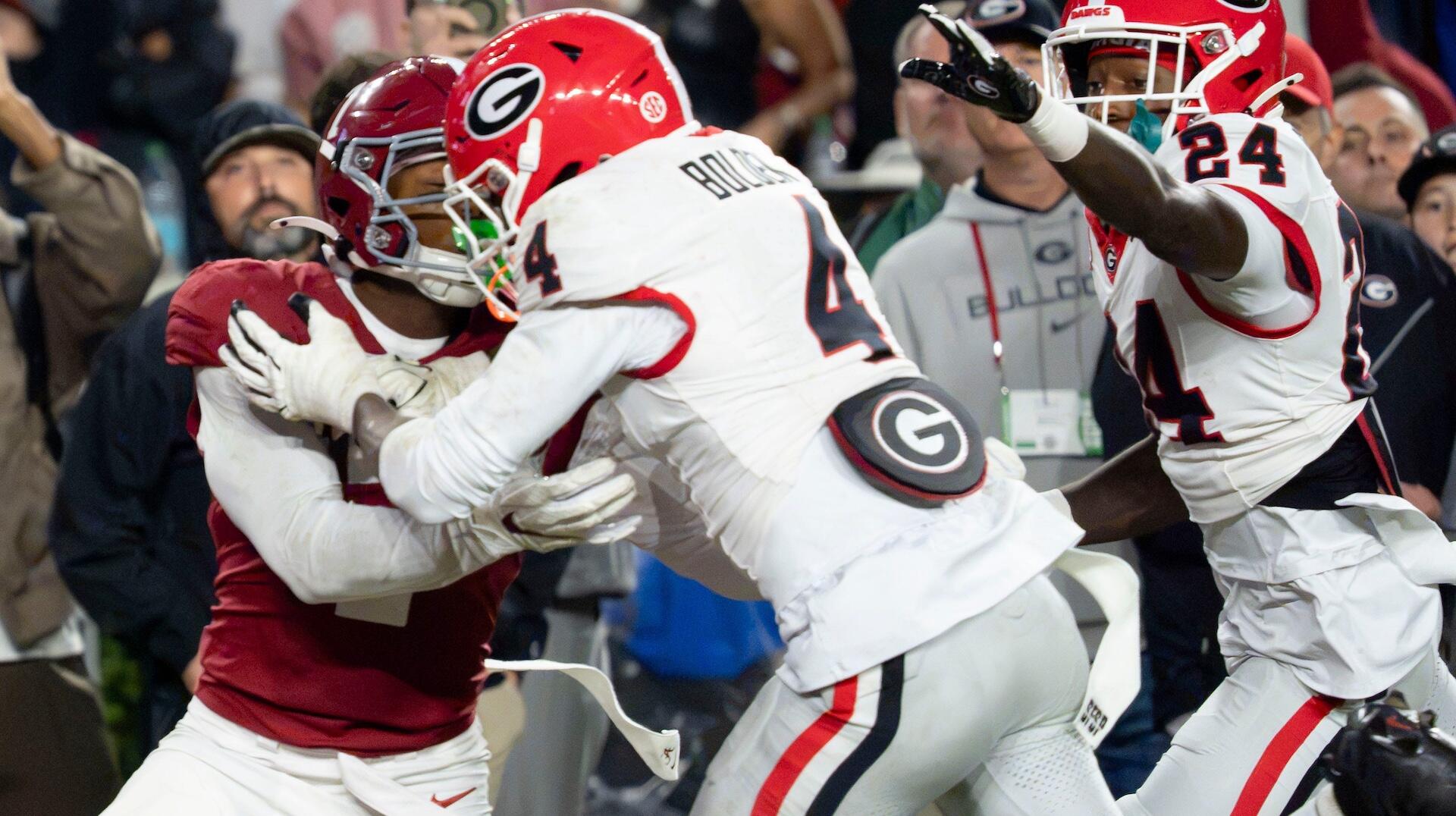 Georgia's KJ Bolden admits Bulldogs got away with pass interference vs. Alabama